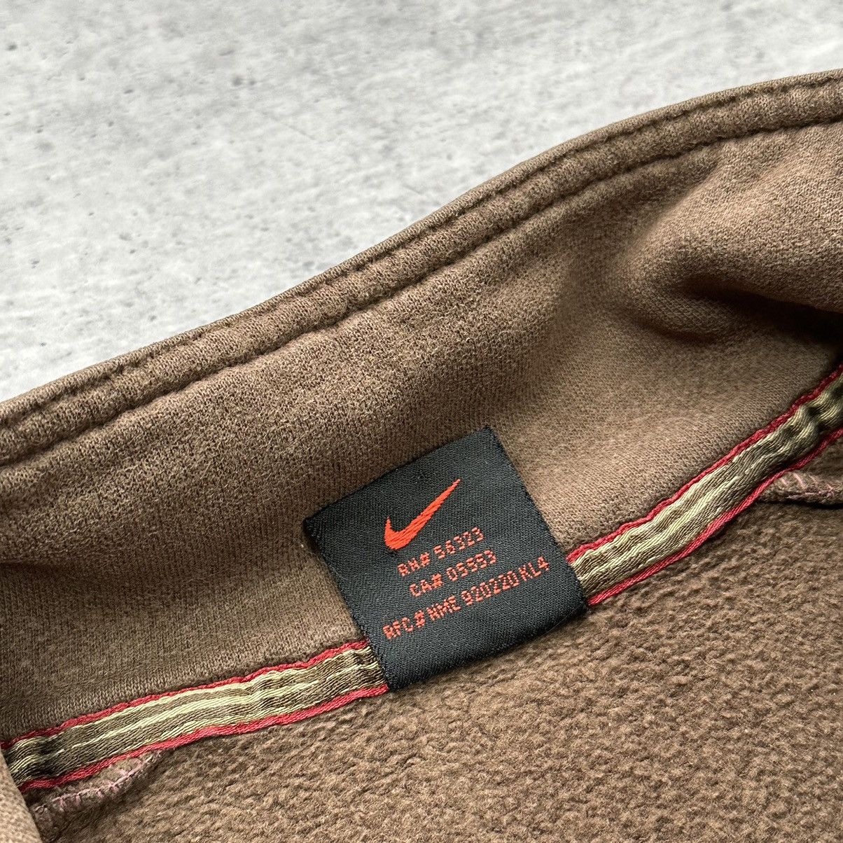 Nike × Vintage Nike Vintage 90s Center Logo Brown Faded 1/3 Zip Sweatshirt Size US XXL / EU 58 / 5 - 11 Thumbnail