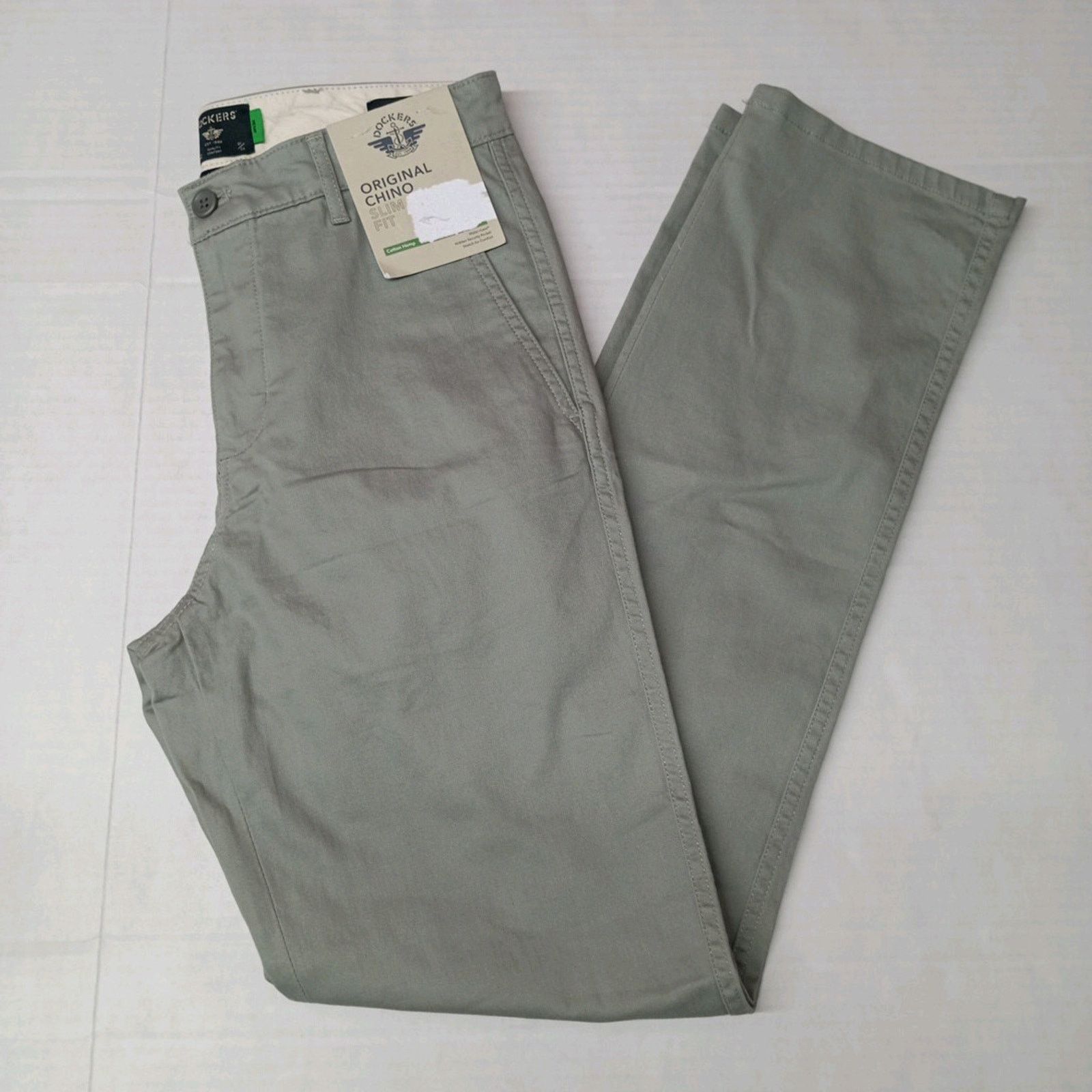 Dockers Dockers Original Chino Pants Mens 28x32 Gray Slim Fit Cotton Size US 28 / EU 44 - 1 Thumbnail