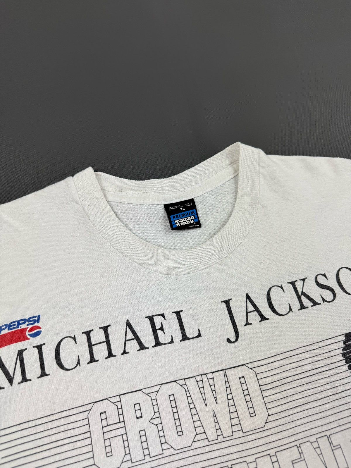 Band Tees × Michael Jackson × Vintage 1992 Vintage Michael Jackson Wembley Stadium Rare T-Shirt Size US XL / EU 56 / 4 - 7 Thumbnail
