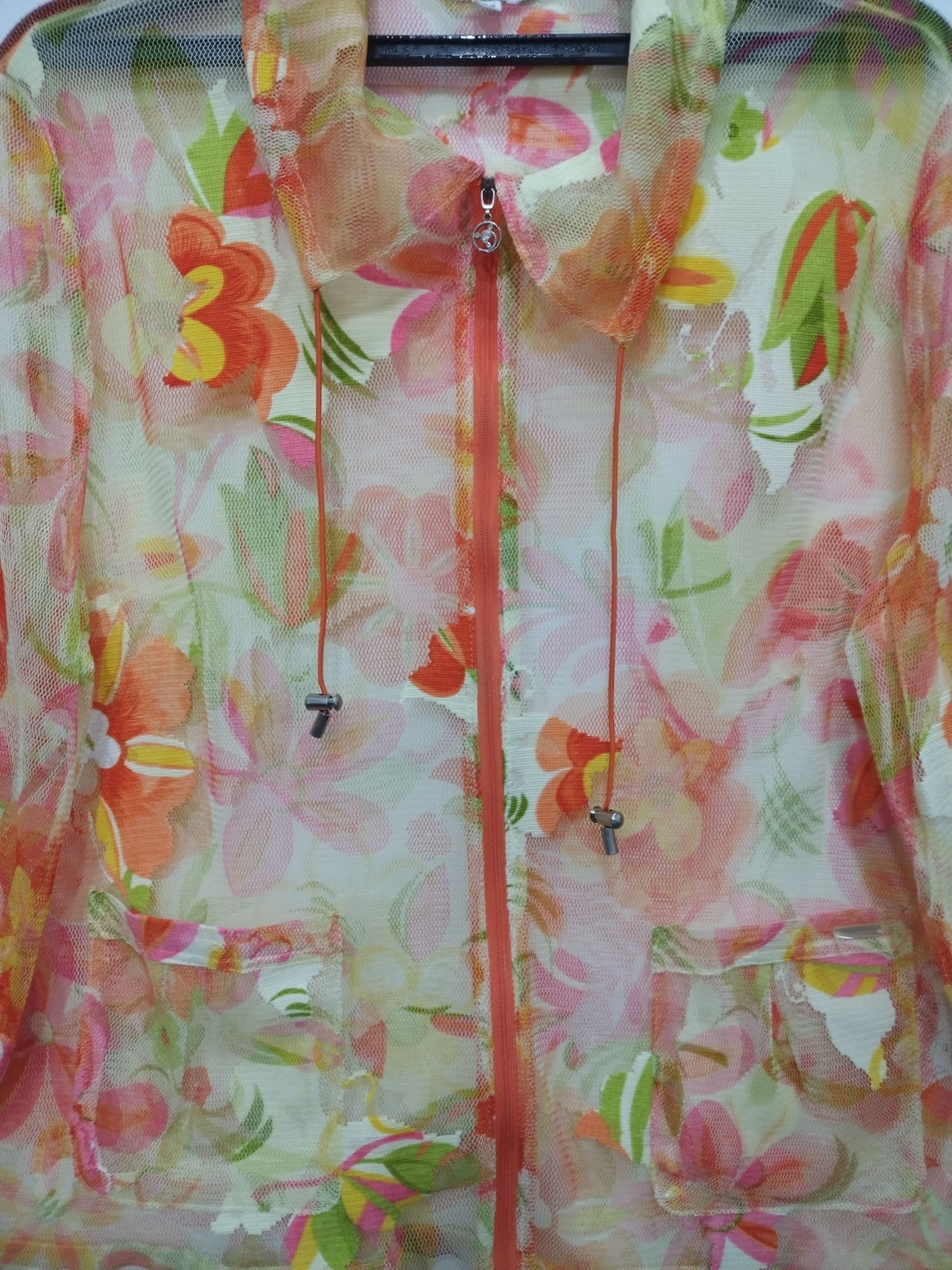 Other AWESOME CROCODILE LADIES ZIPPER MESHTOP NICE FLORAL JACKET Size L / US 10 / IT 46 - 9 Thumbnail