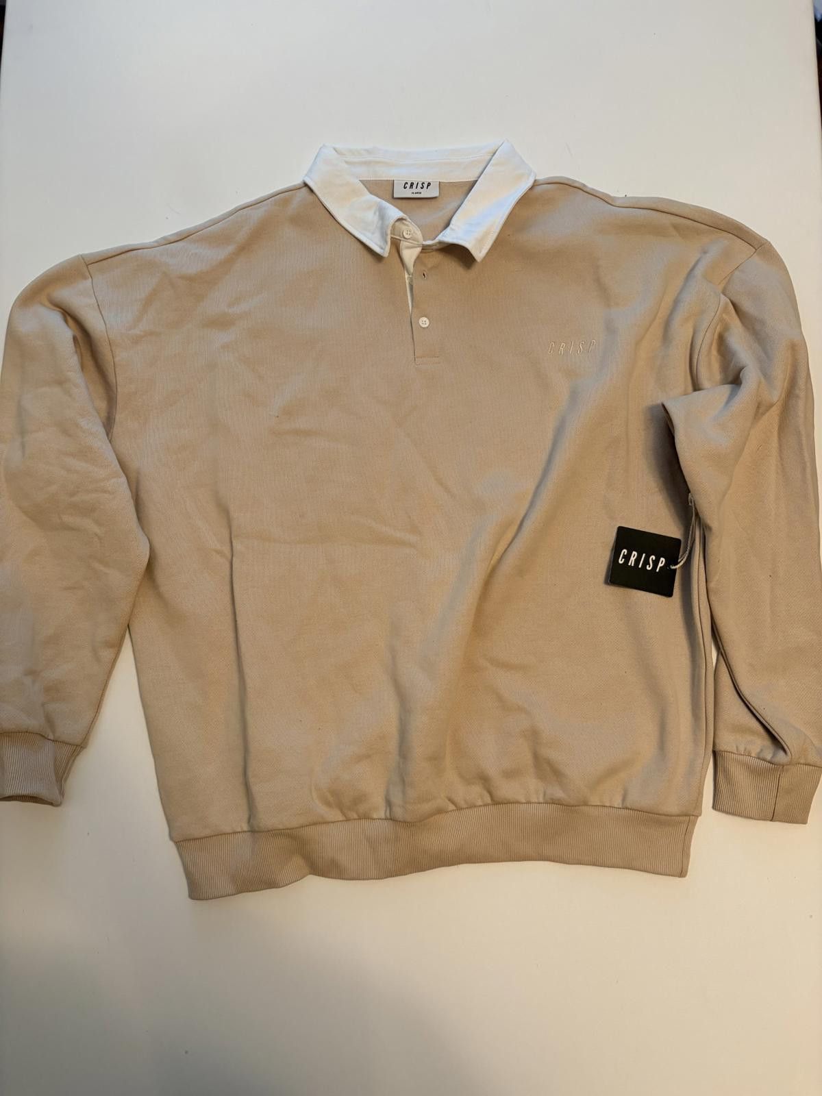 Crysp Denim Crisp Tan Long Sleeve Rubgy Colloar Sweathirt (Size XL) Size US XL / EU 56 / 4 - 1 Thumbnail