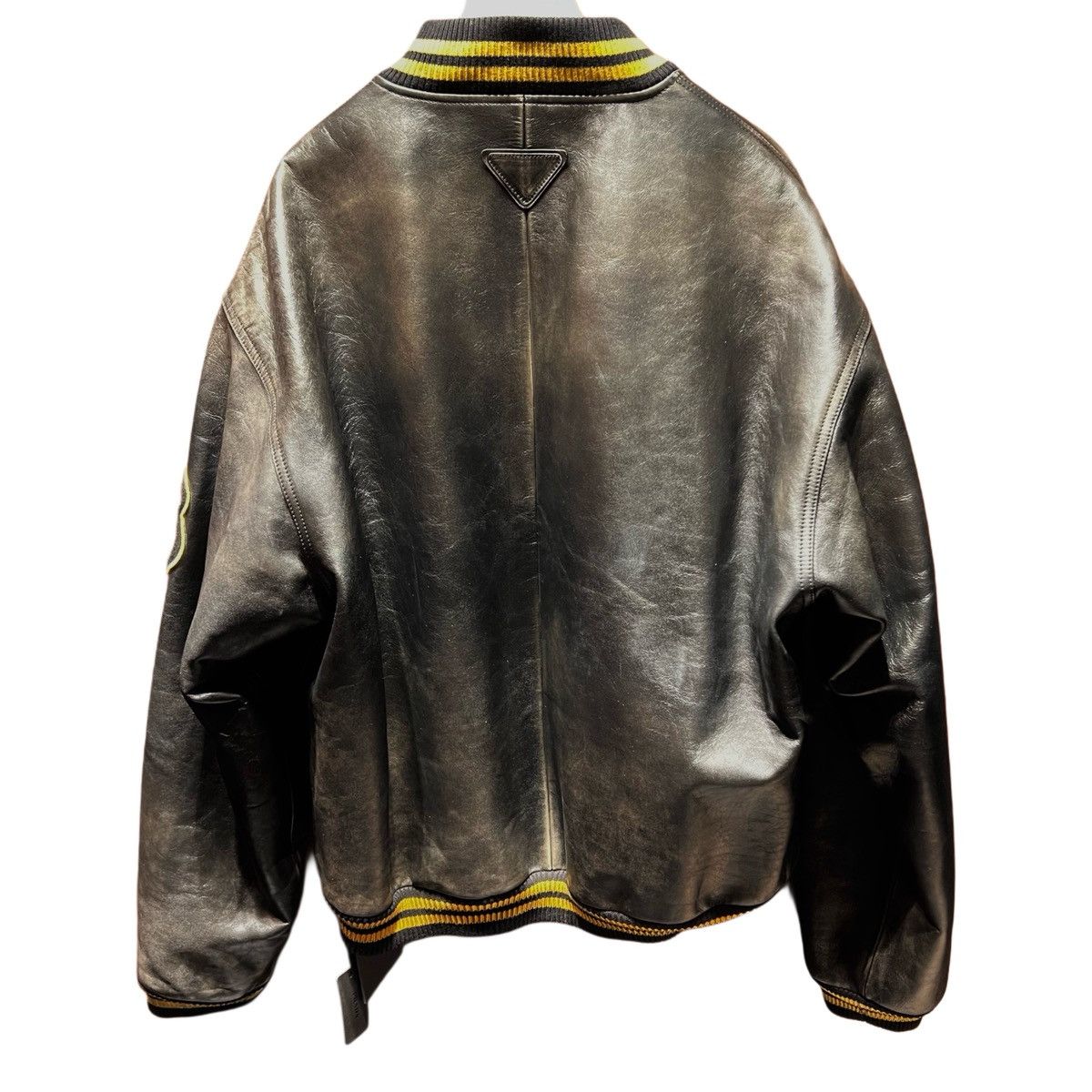Prada Prada Oversized Leather Bomber Jacket Size US L / EU 52-54 / 3 - 4 Thumbnail