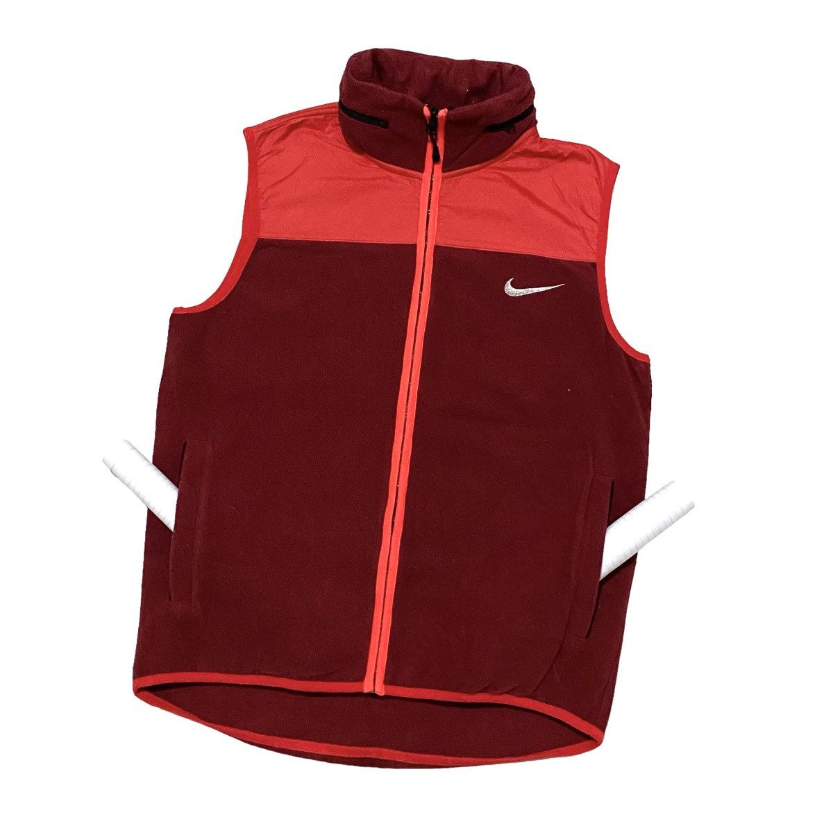 Nike × Vintage Nike nylon fleece vest hidden hoodie Size US M / EU 48-50 / 2 - 2 Thumbnail