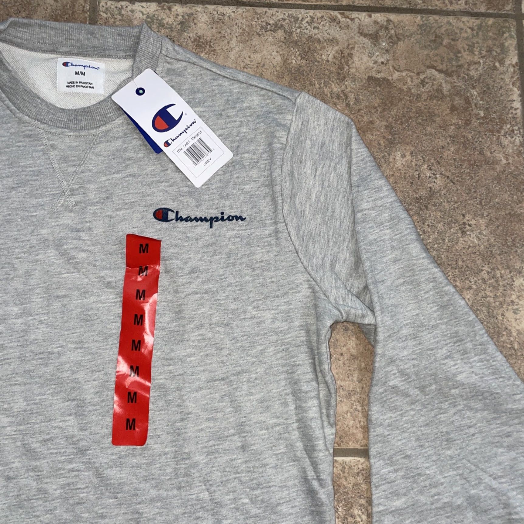 Champion Champion Gray Crew Neck Sweatshirt NWT Adult Medium French Terry Mens Size US M / EU 48-50 / 2 - 2 Thumbnail