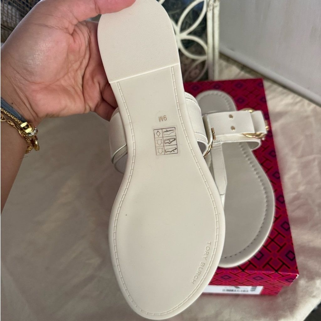 Tory Burch New Tory Burch SELBY THONG SANDAL CARDENA TUMBLED-VACHETTA- Size US 9 / IT 39 - 3 Thumbnail