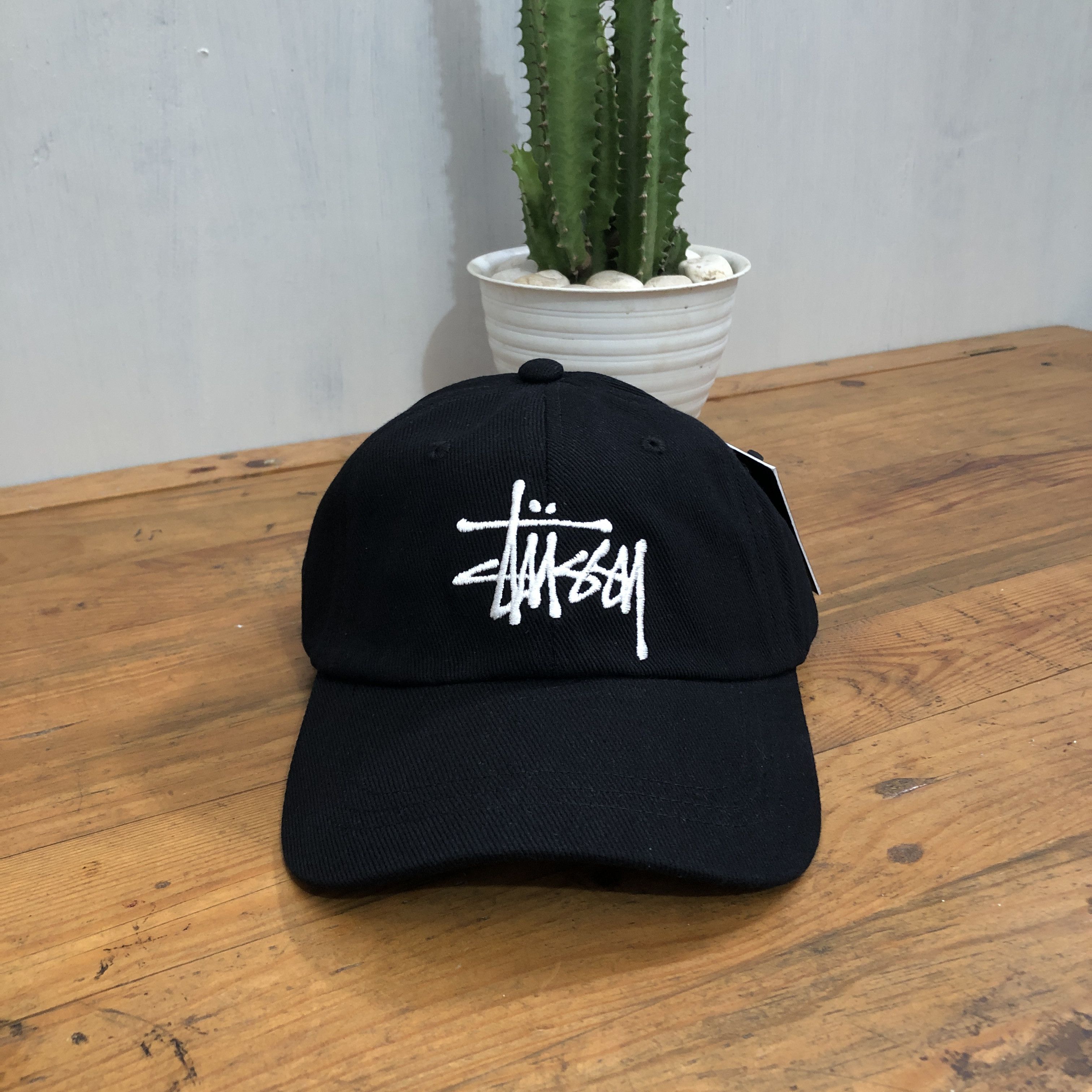 Stussy Stüssy Helvetica Logo Cadet Cap Black | Grailed
