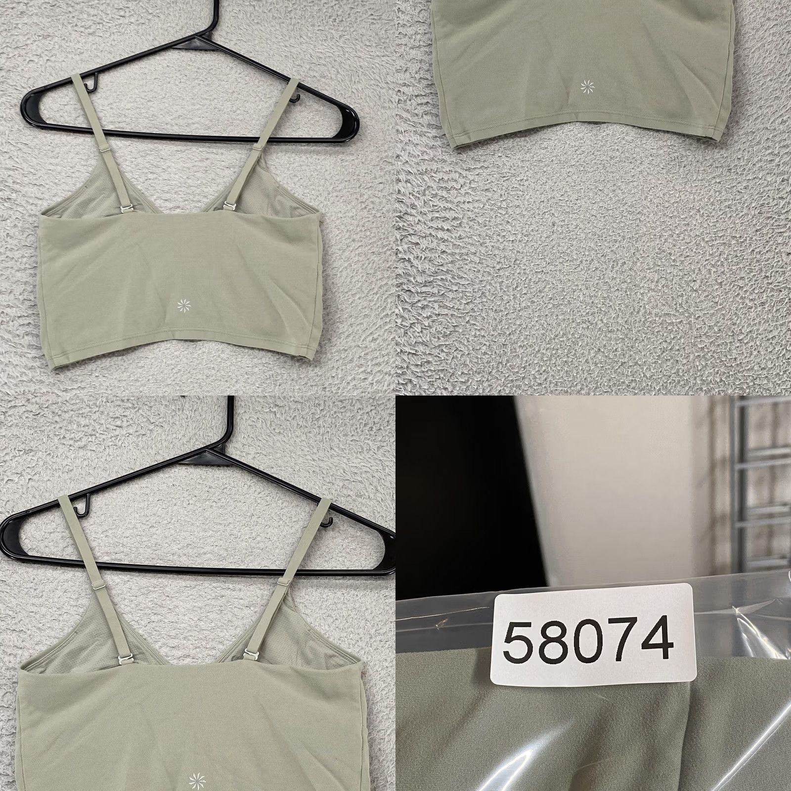 Athleta Athleta Sports Bra Womens XS Sage Green Ruched Cinched Longline Yoga Soft Size ONE SIZE - 8 Thumbnail