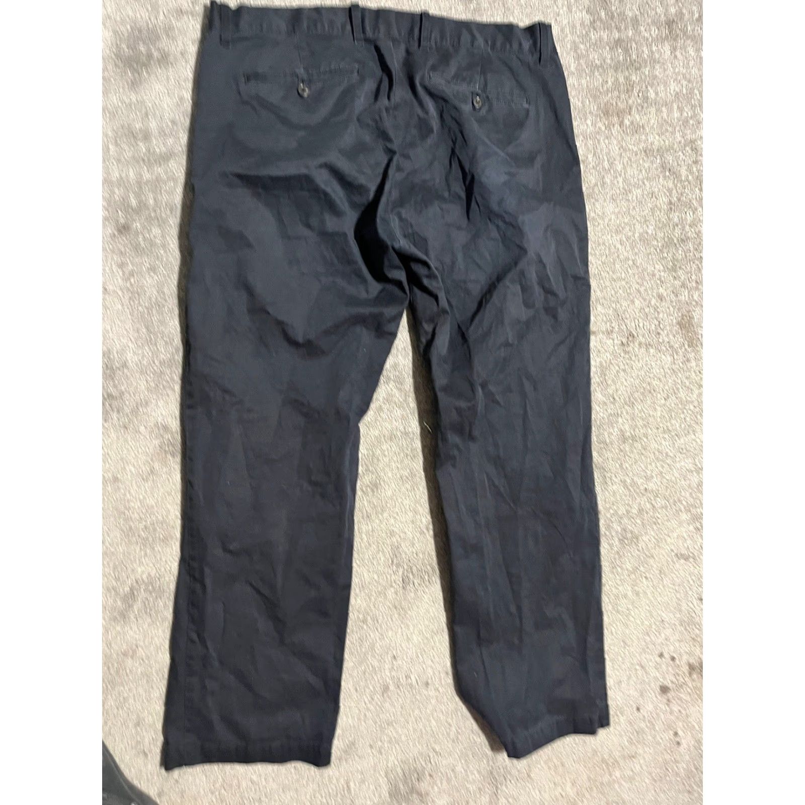 Gap Gap Pants Men Khakis Tailored Straight Fit 38x32 Black Flat Front Chino Pockets Slim Regular Size US 38 / EU 54 - 3 Thumbnail