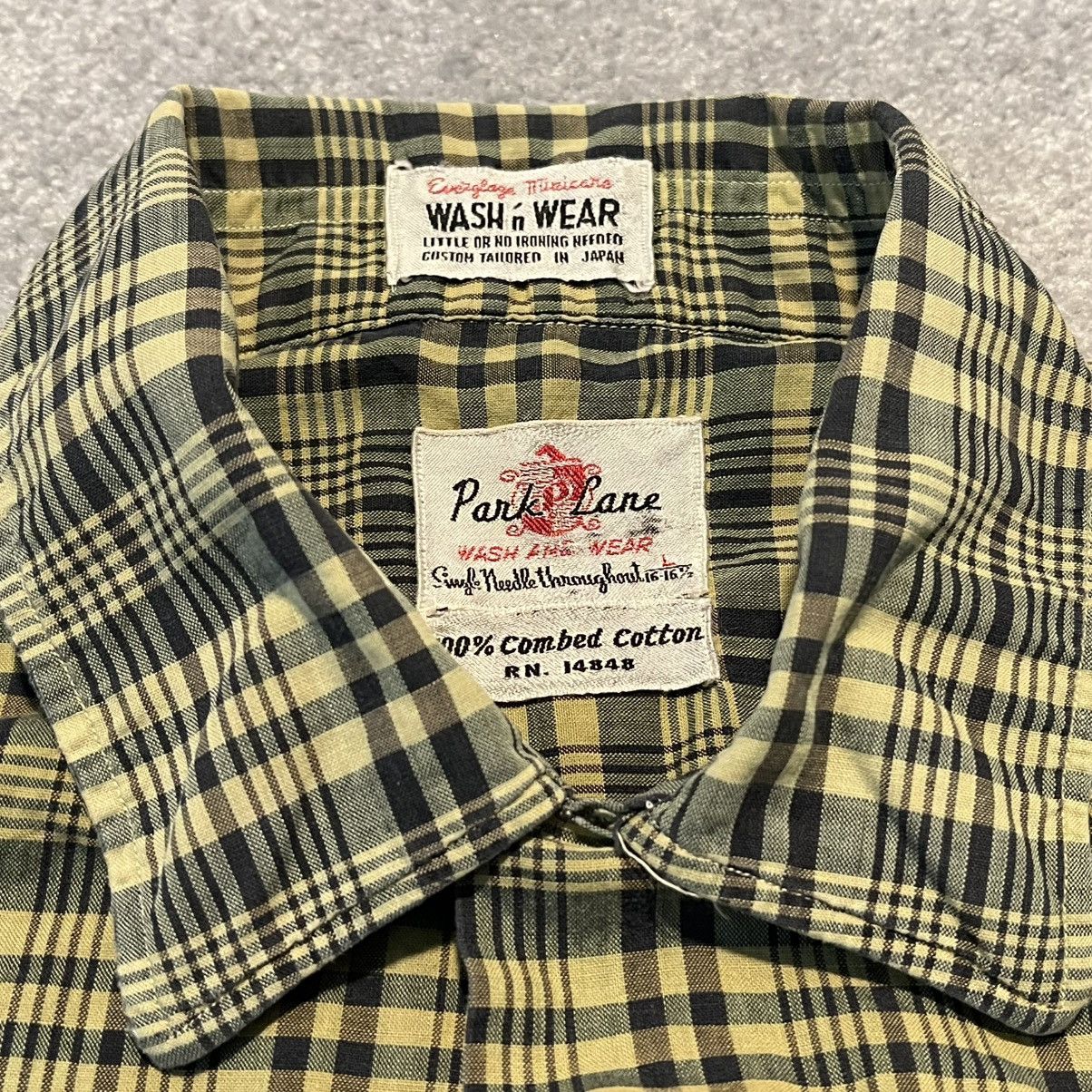 Japanese Brand × Vintage Vintage 60s Park Lane Wash and Wear Japanese Button Up Shirt Size US L / EU 52-54 / 3 - 7 Thumbnail