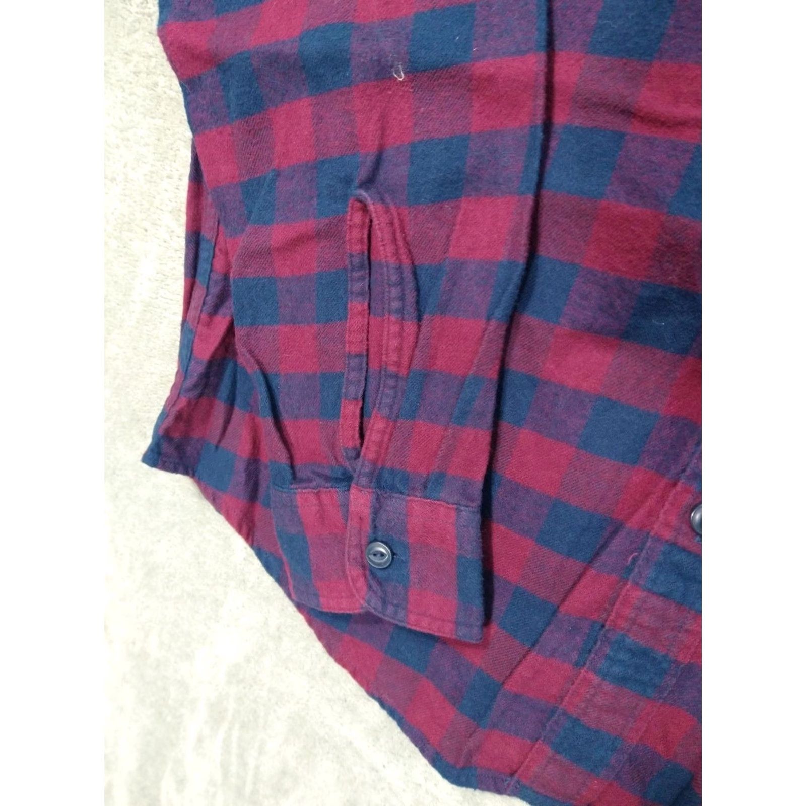 J.Crew J.CREW Shirt Mens Medium Red Blue Plaid Flannel Button Up Long Sleeve Cotton Size US M / EU 48-50 / 2 - 3 Thumbnail