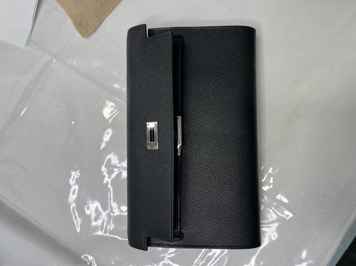 Hermes Hermes 2025 Kelly To Go Epsom Black / Silver Leather Bag Size ONE SIZE - 14 Thumbnail