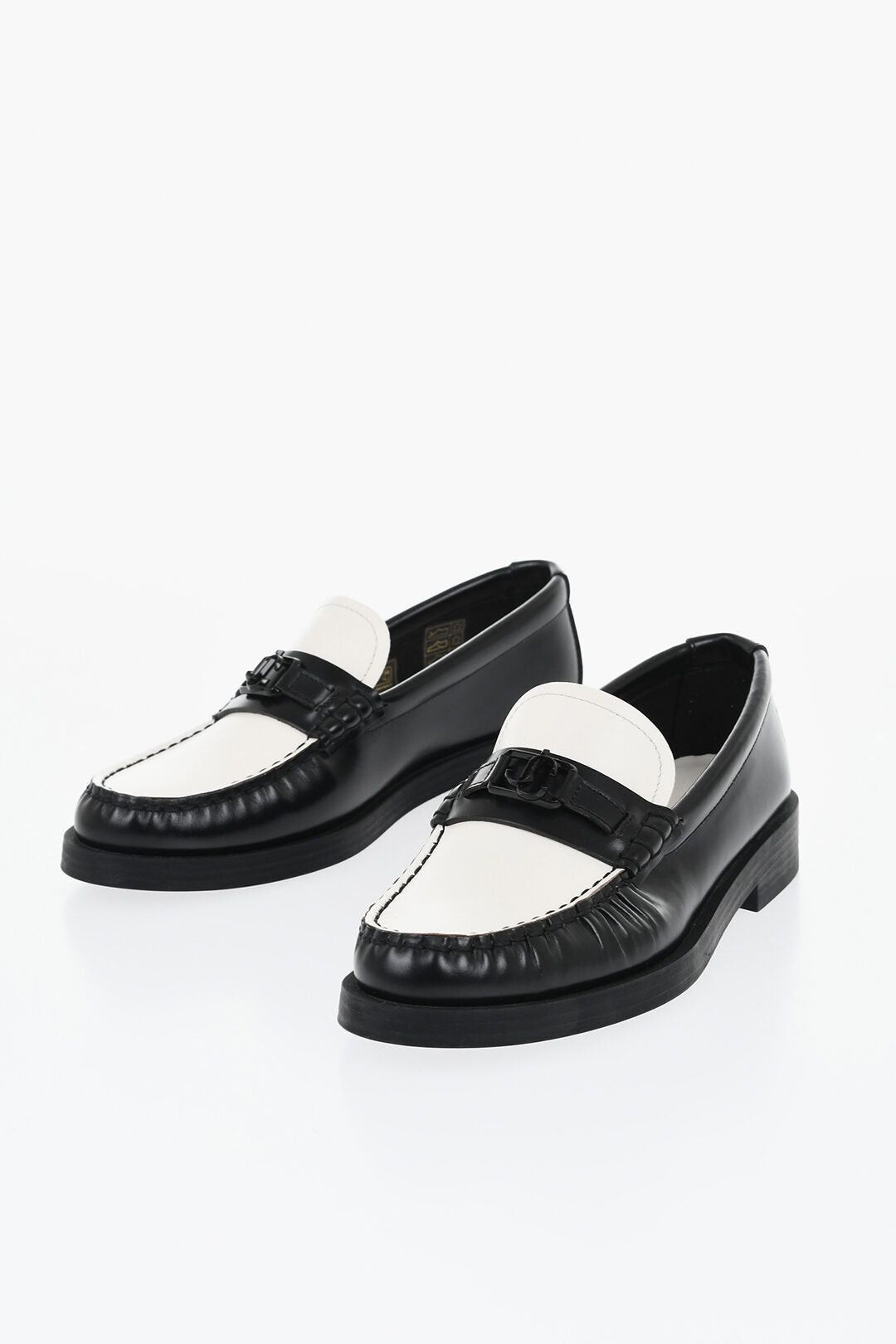 Jimmy Choo Leather Loafers ADDIE Two-Tone Size US 5 / IT 35 - 1 Thumbnail