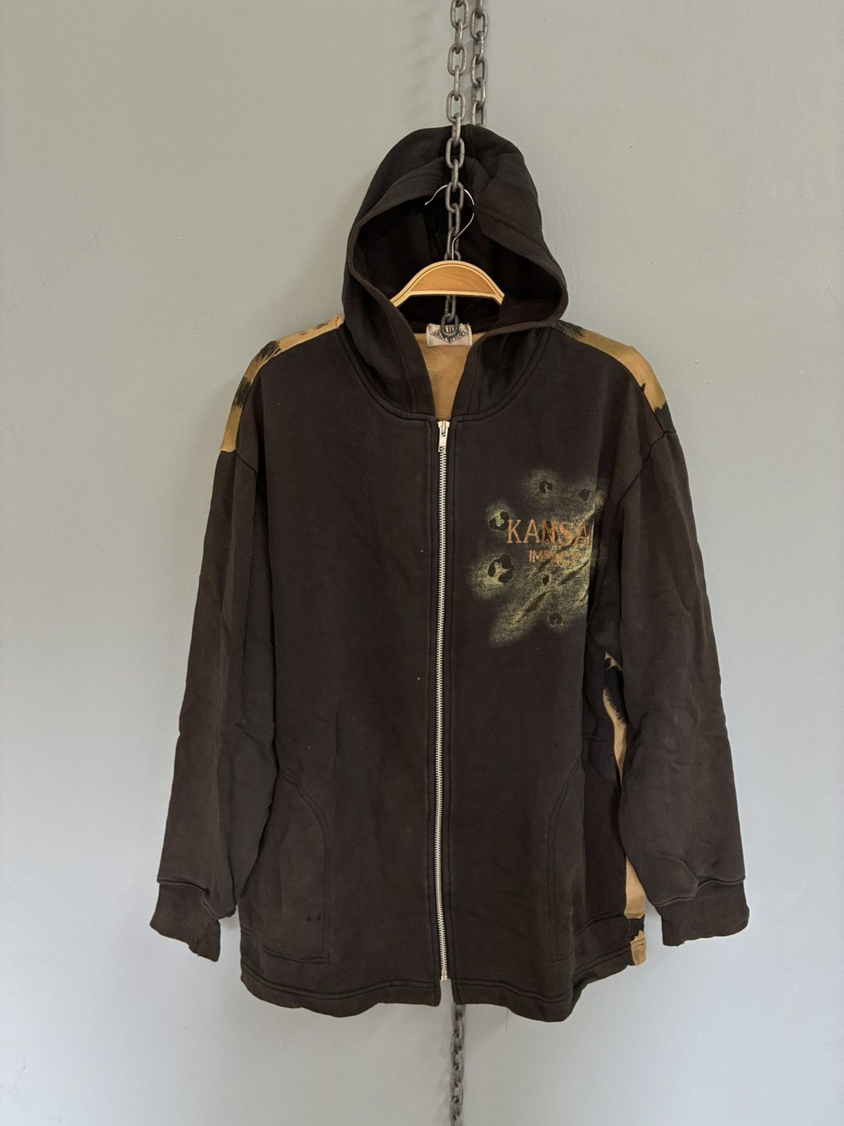 Kansai Yamamoto Vintage Kansai Impact zip up hoodie distress Size US L / EU 52-54 / 3 - 1 Thumbnail