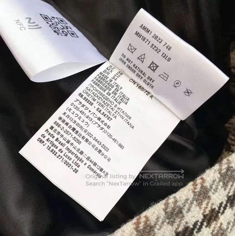 Miu Miu Miu Miu Checked Wool Women's Jacket . Size XXS / US 00 / IT 34 - 5 Thumbnail