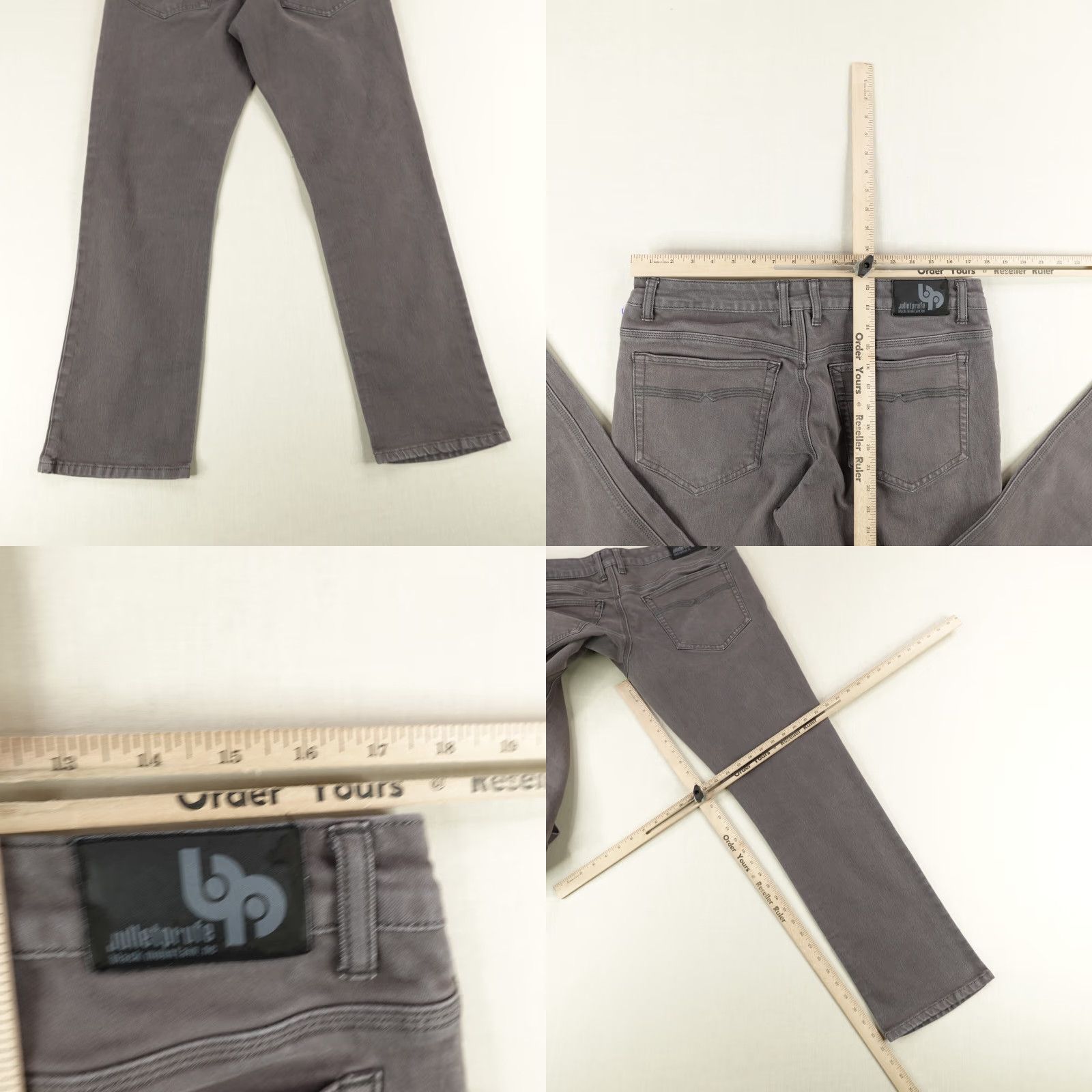 Vintage VINTAGE Bulletprufe Jeans Mens 34x34 Denim Bootcut Work Pants Cotton Blend Gray Regular Fit Size US 32 / EU 48 - 8 Thumbnail