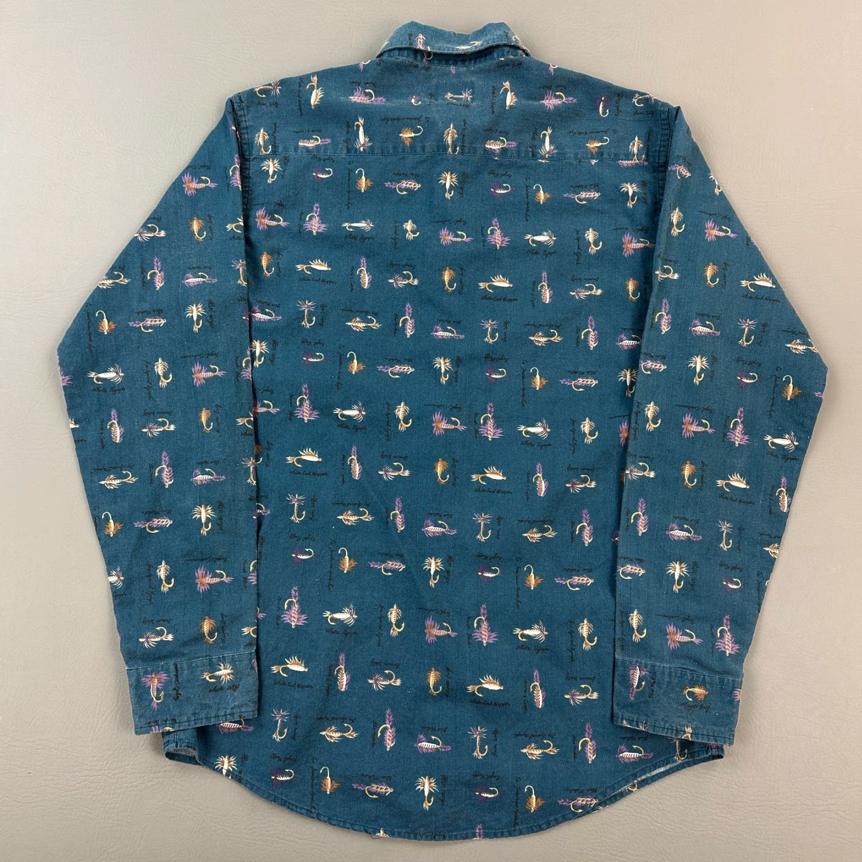 Vintage Vintage Duxbak Shirt Mens Medium Blue Fly Fishing Lure Print Button Down Outdoor Shirt Mens Medium Blue Fly Fishing Lure Print Button-Down Outdoor Size US M / EU 48-50 / 2 - 7 Thumbnail