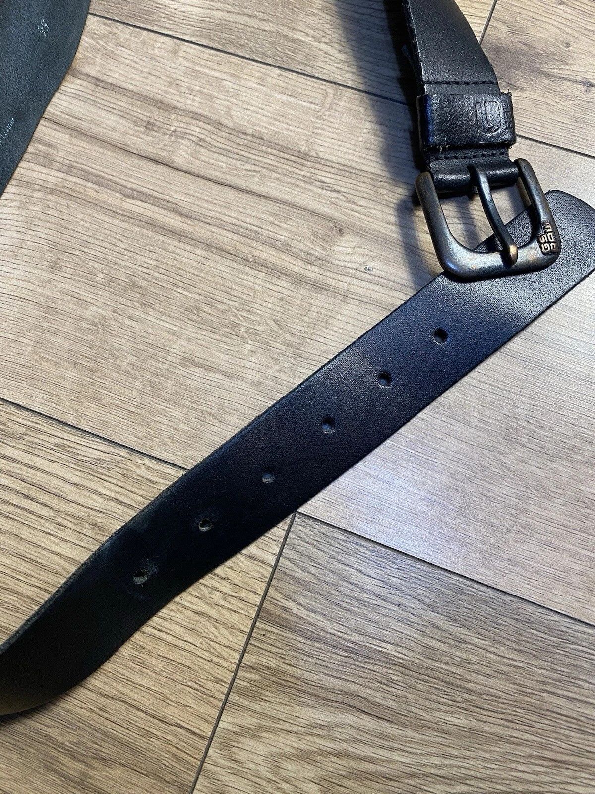 G-Star G-star Raw vintage leather Black Belt Men Y2K 110cm Size 44 - 4 Thumbnail