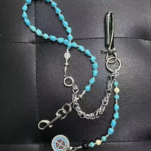 Jewelry Original Trendy Cracked Stone Bead Punk Style Pants Chain Size ONE SIZE - 5 Thumbnail