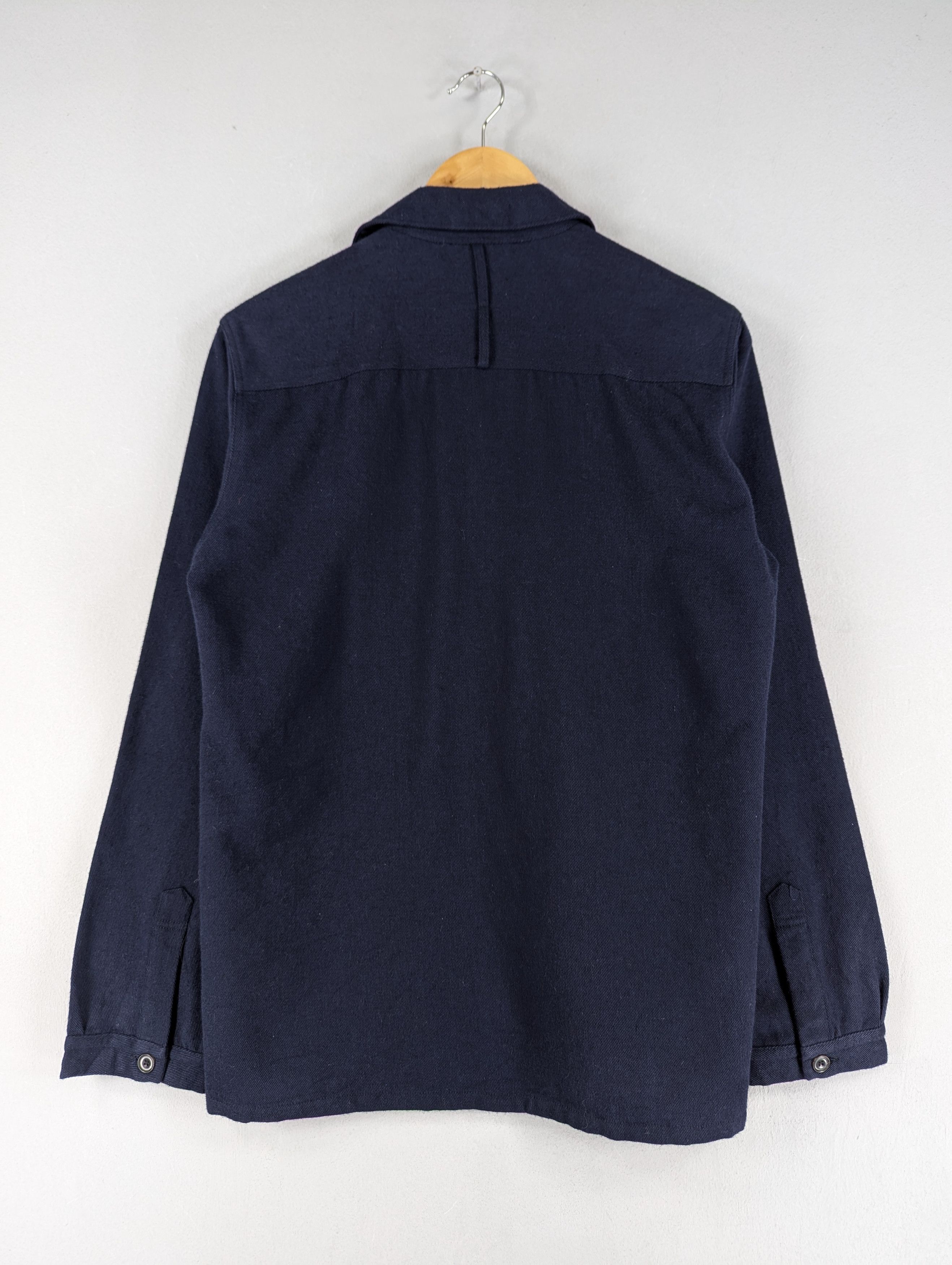 Japanese Brand Navy Blue Quadro Japan Button Ups Jacket Size 2 Size US M / EU 48-50 / 2 - 9 Thumbnail