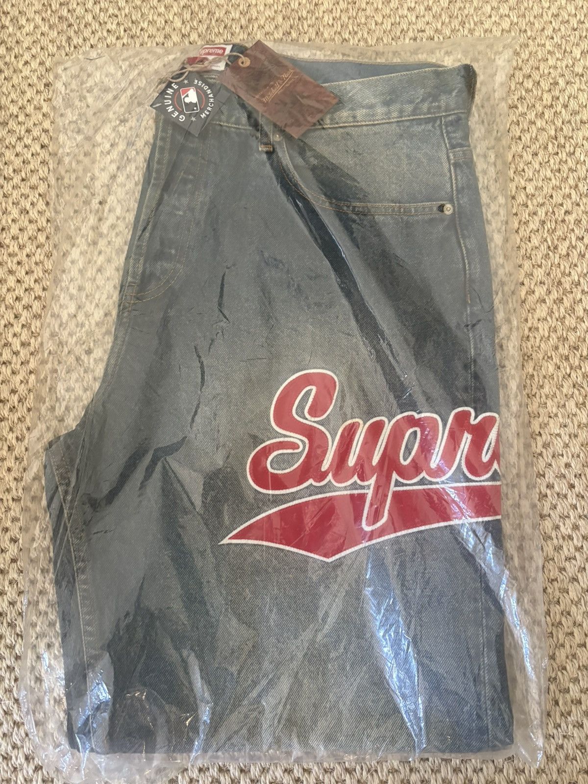 Mitchell & Ness × Supreme Supreme Atlanta Braves Denim Jeans Mitchell & Ness size 38 Size US 38 / EU 54 - 1 Thumbnail