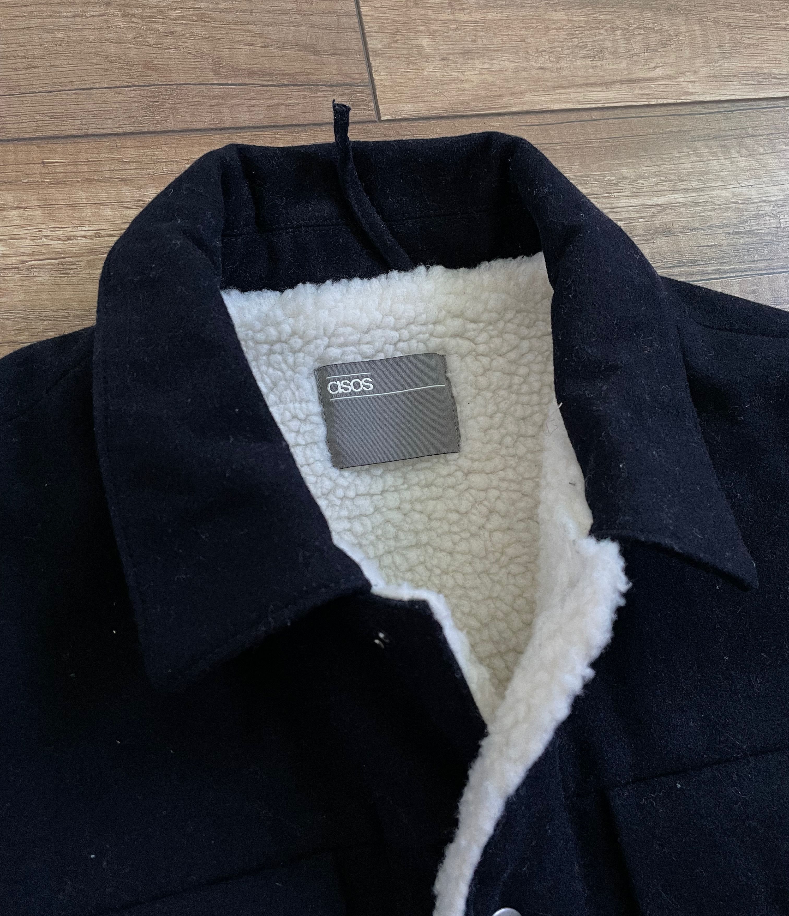 Asos ASOS Wool Sherpa Trucker Fur Insulated Jacket Bomber Size US S / EU 44-46 / 1 - 6 Thumbnail