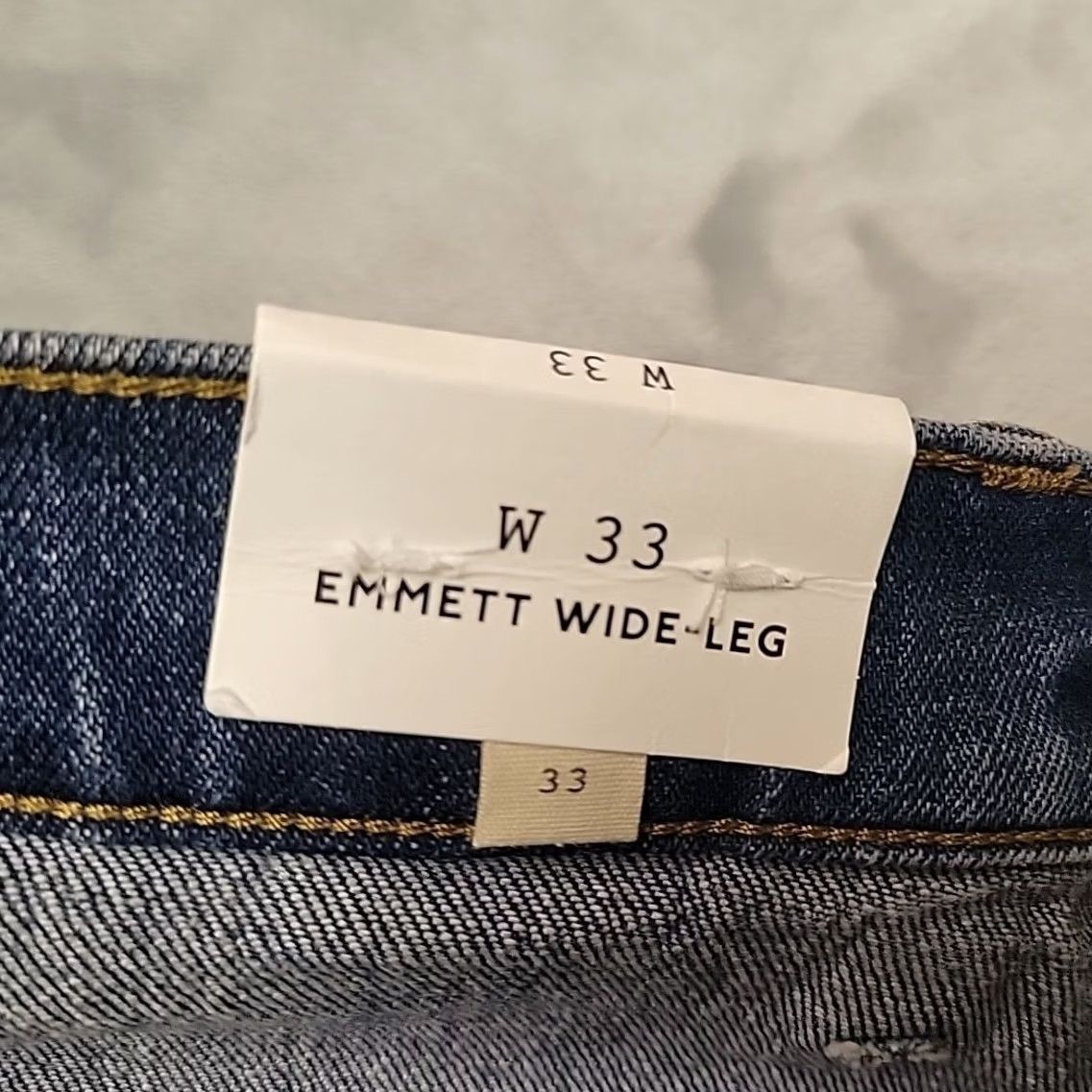 Madewell Madewell Jeans Women Size 33 Blue Emmett Wide-Leg Raw Hem Boho Casual Size 24" / US 00 / IT 34 - 6 Thumbnail