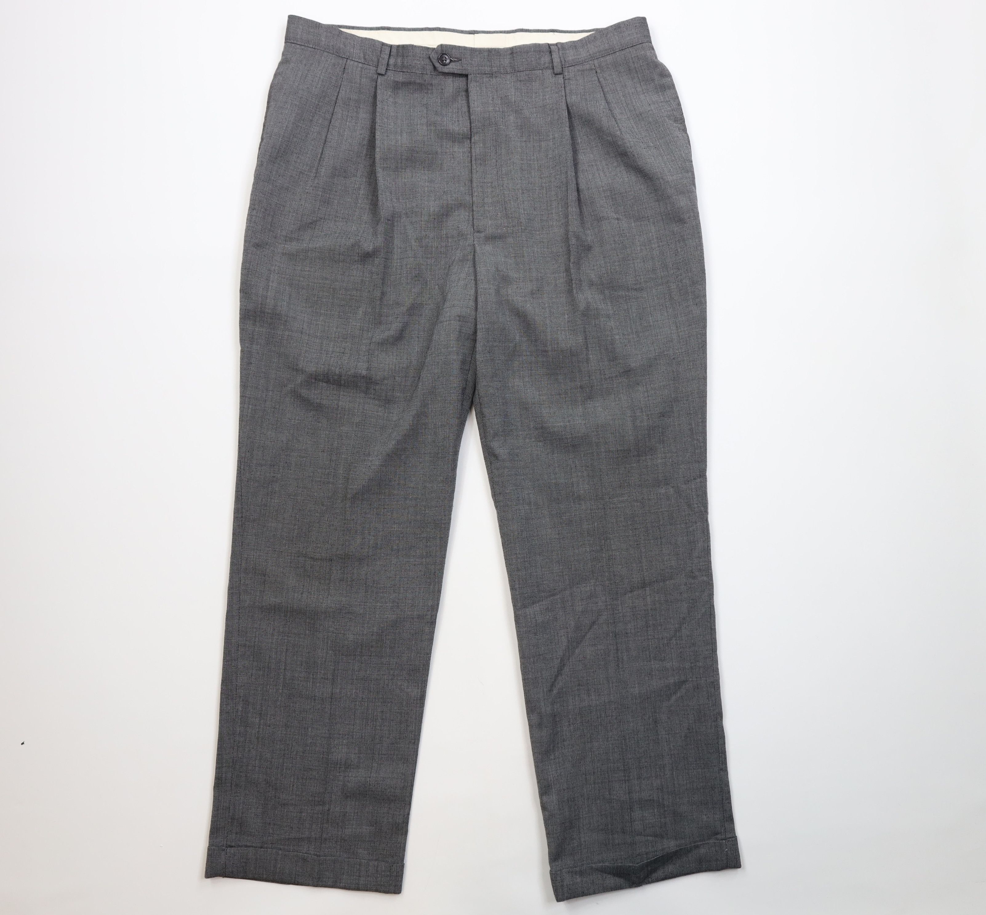 Vintage Vintage 90s Streetwear Wool Blend Wide Leg Chino Pants USA Size US 38 / EU 54 - 1 Thumbnail