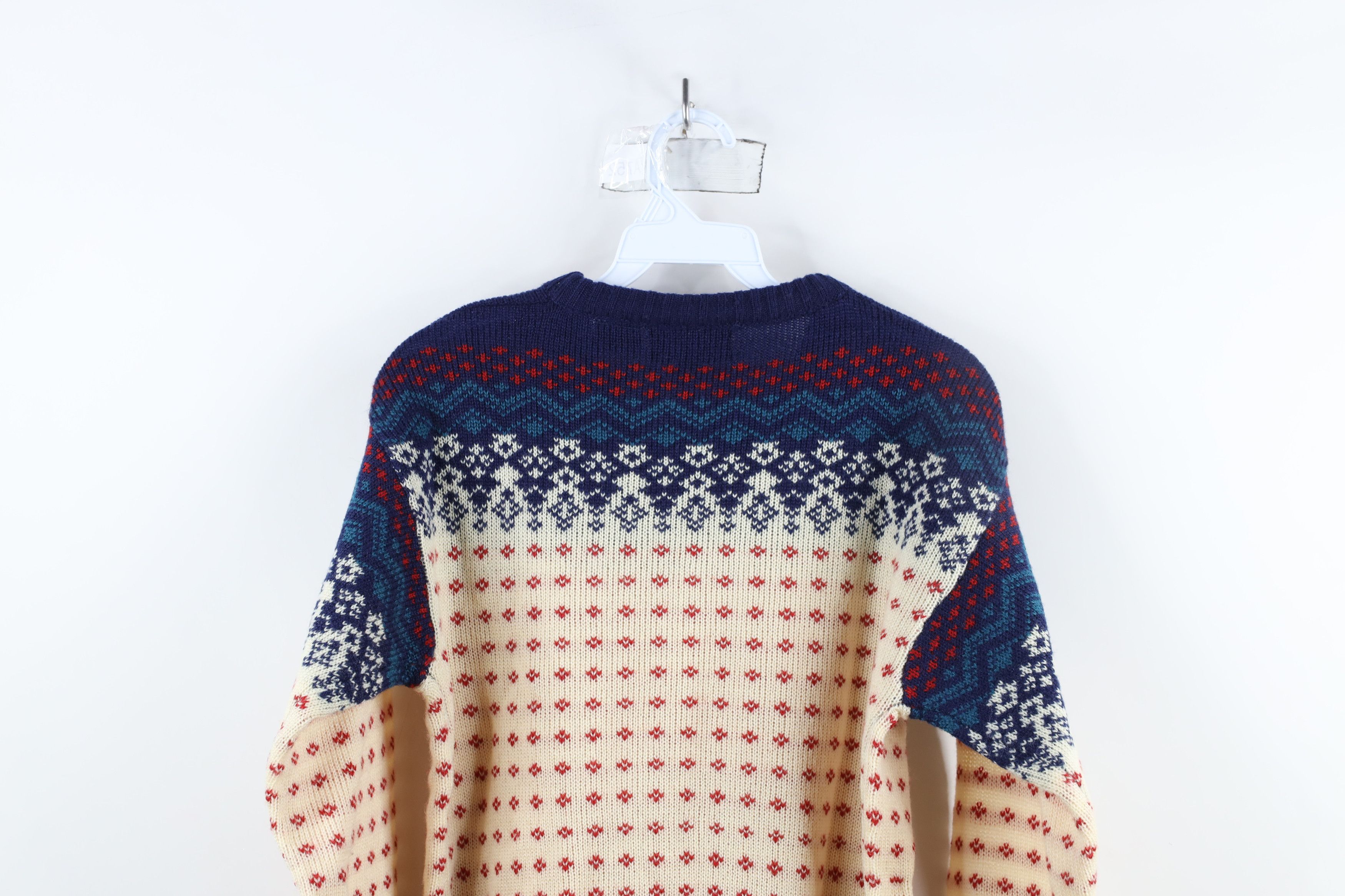 Vintage Vintage 70s Streetwear Fair Isle Knit Crewneck Sweater Size M / US 6-8 / IT 42-44 - 11 Thumbnail