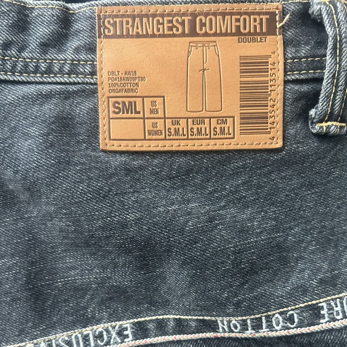 Doublet DOUBLET SELVAGE LINE DENIM BUGGY PANT AW18 Size US 31 - 4 Thumbnail