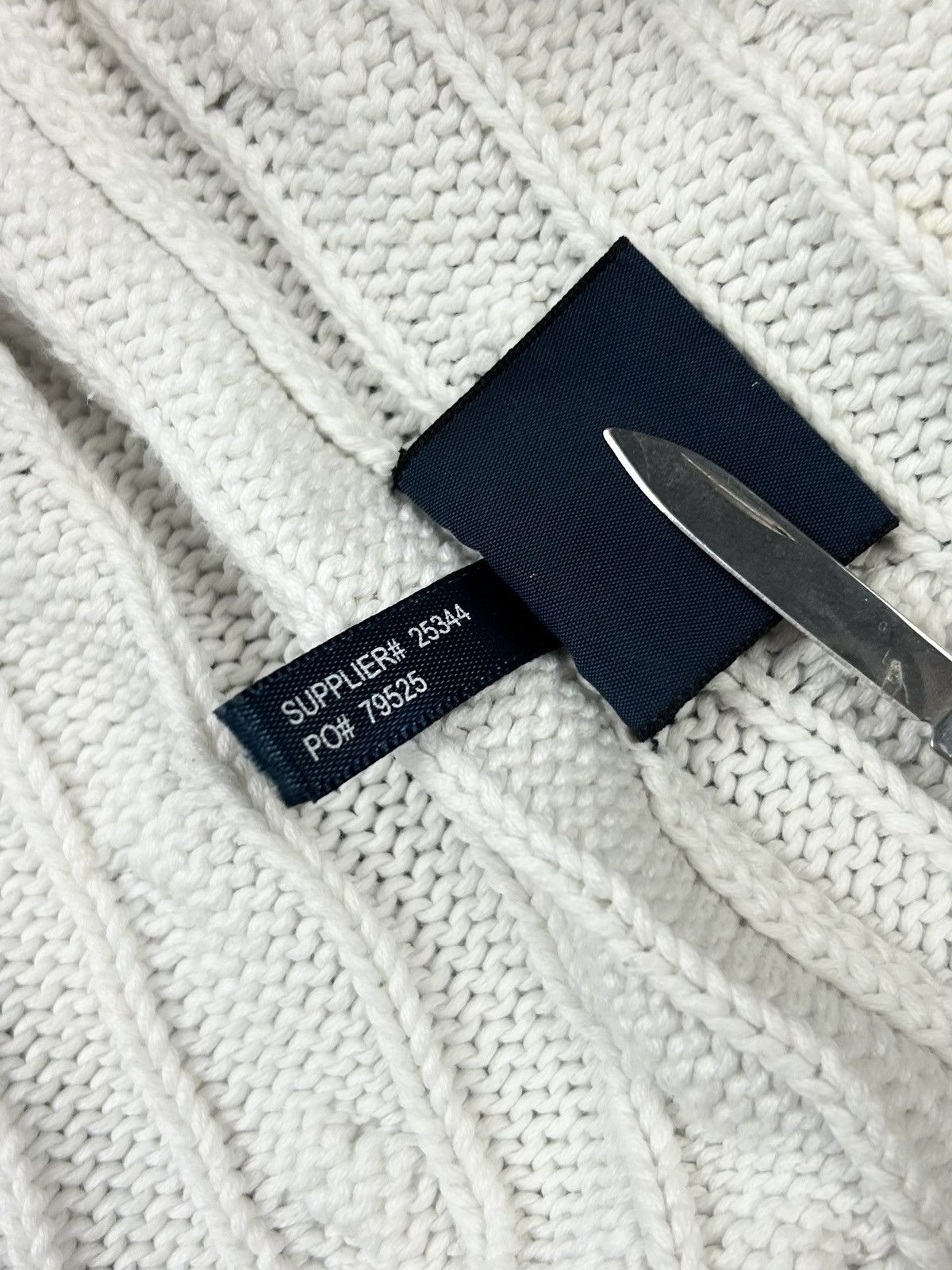 Polo Ralph Lauren × Vintage Vintage Polo Ralph Lauren White Knitted Sweater M size Size M / US 6-8 / IT 42-44 - 11 Thumbnail