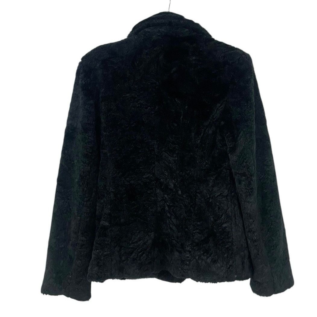 Vintage Braetan Vintage Black Fluffy Faux Fur Button Down Coat Size S / US 4 / IT 40 - 4 Thumbnail
