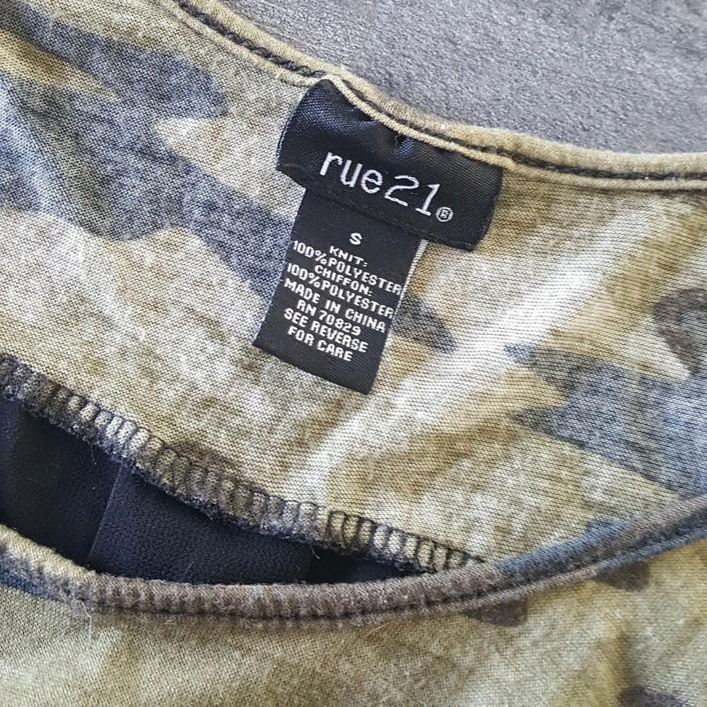 rue21 Black Camo High Low Rue21 Tank Size S / US 4 / IT 40 - 3 Thumbnail