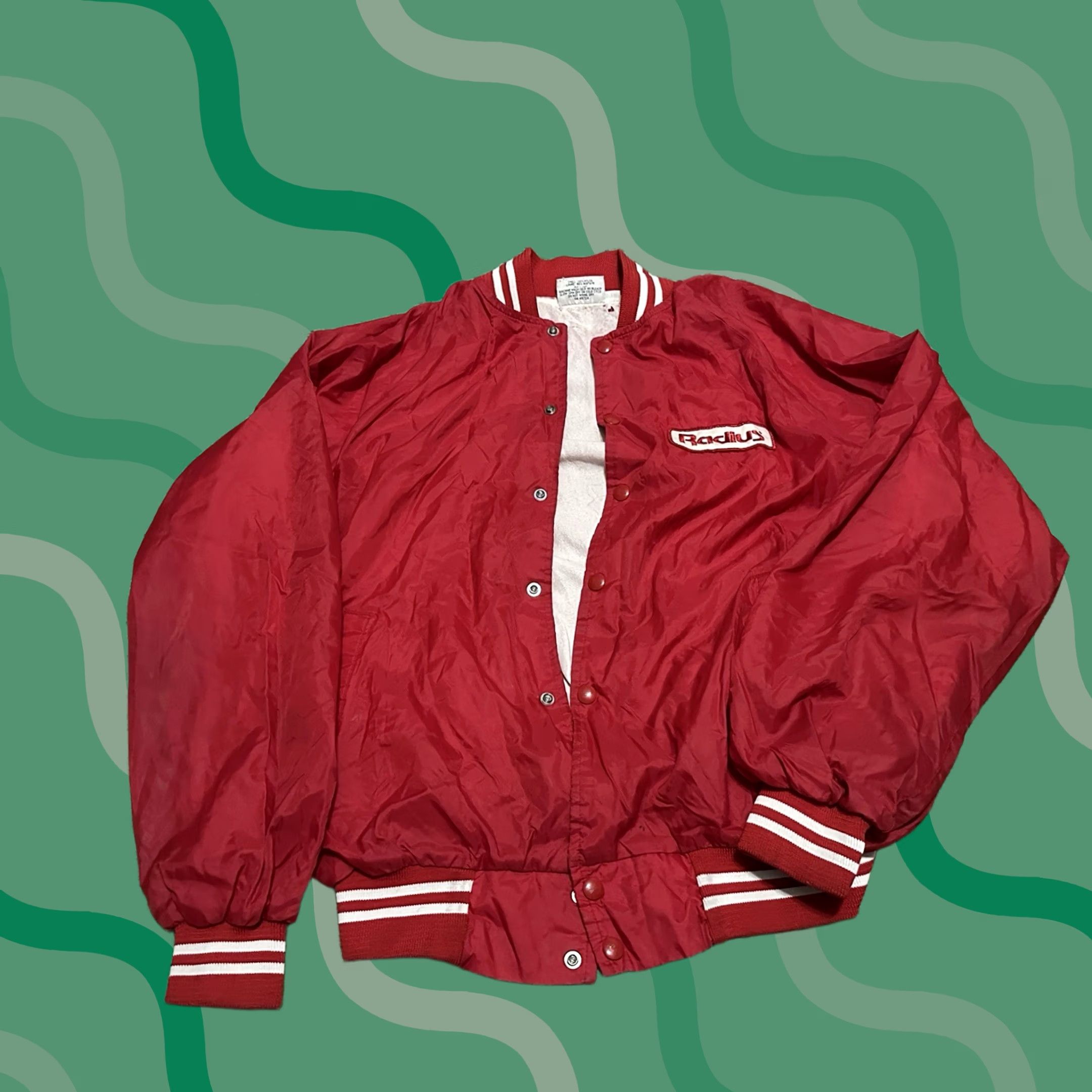 Vintage VINTAGE Radius Varsity Jacket Mens XL Bomber 70s 80s Made in USA Red White Size US XL / EU 56 / 4 - 1 Thumbnail