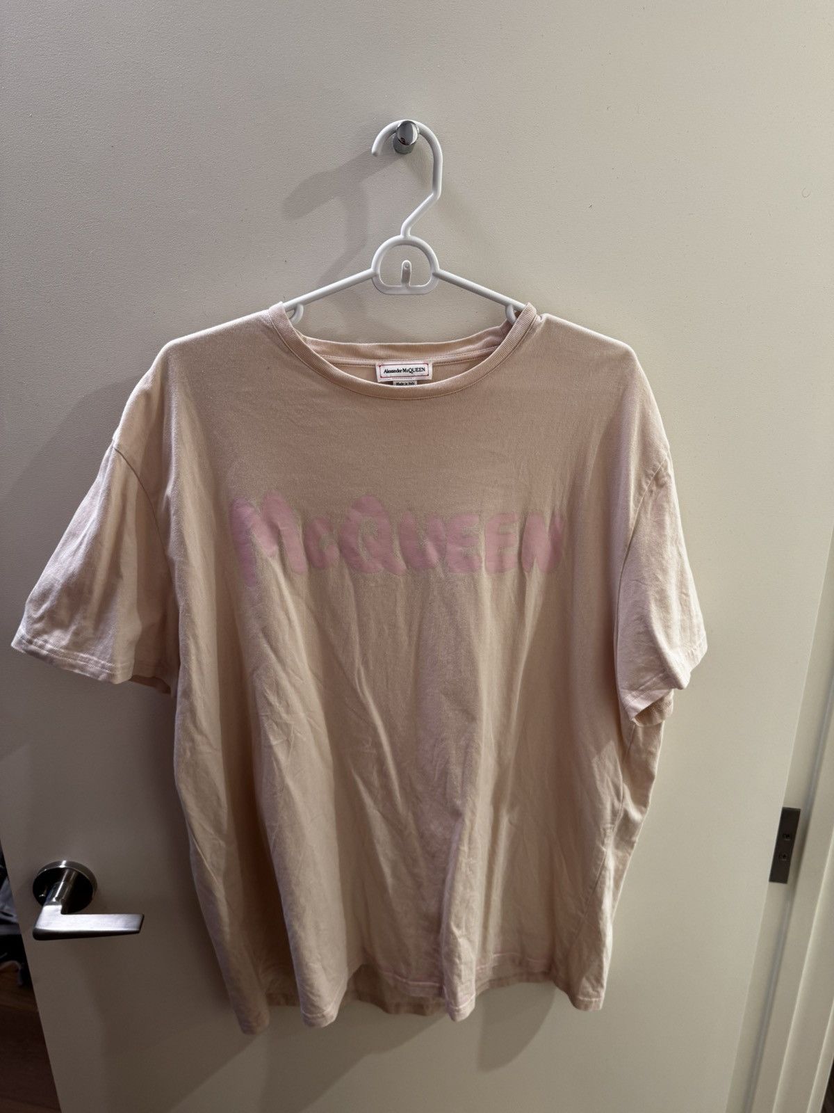 Alexander McQueen Light Pink McQueen Tee Shirt Size US L / EU 52-54 / 3 - 2 Thumbnail