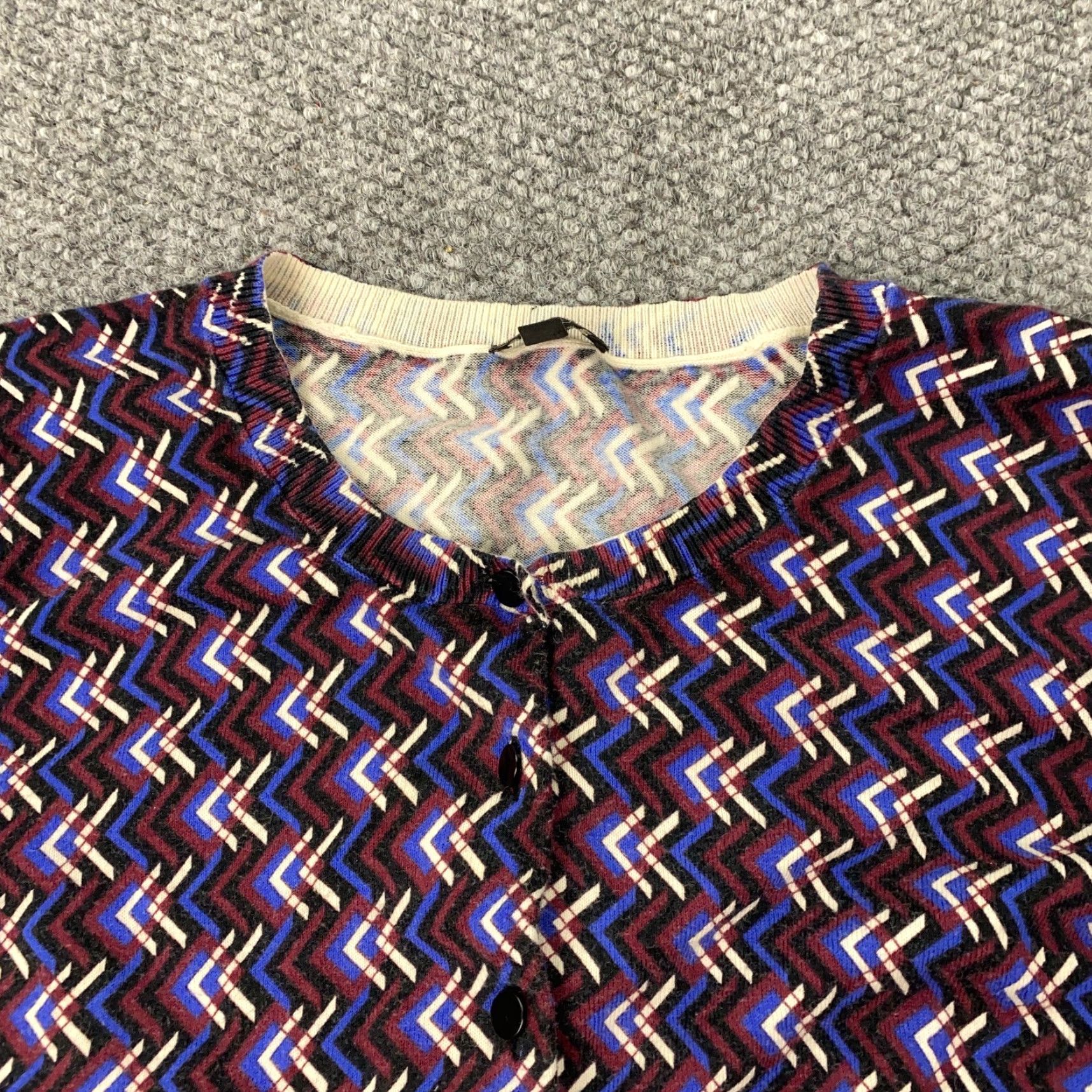Talbots VINTAGE Talbots Cardigan Womens Petite XL Lightweight Button Up Geometric Knit Fall Winter Women Size XL / US 12-14 / IT 48-50 - 2 Thumbnail