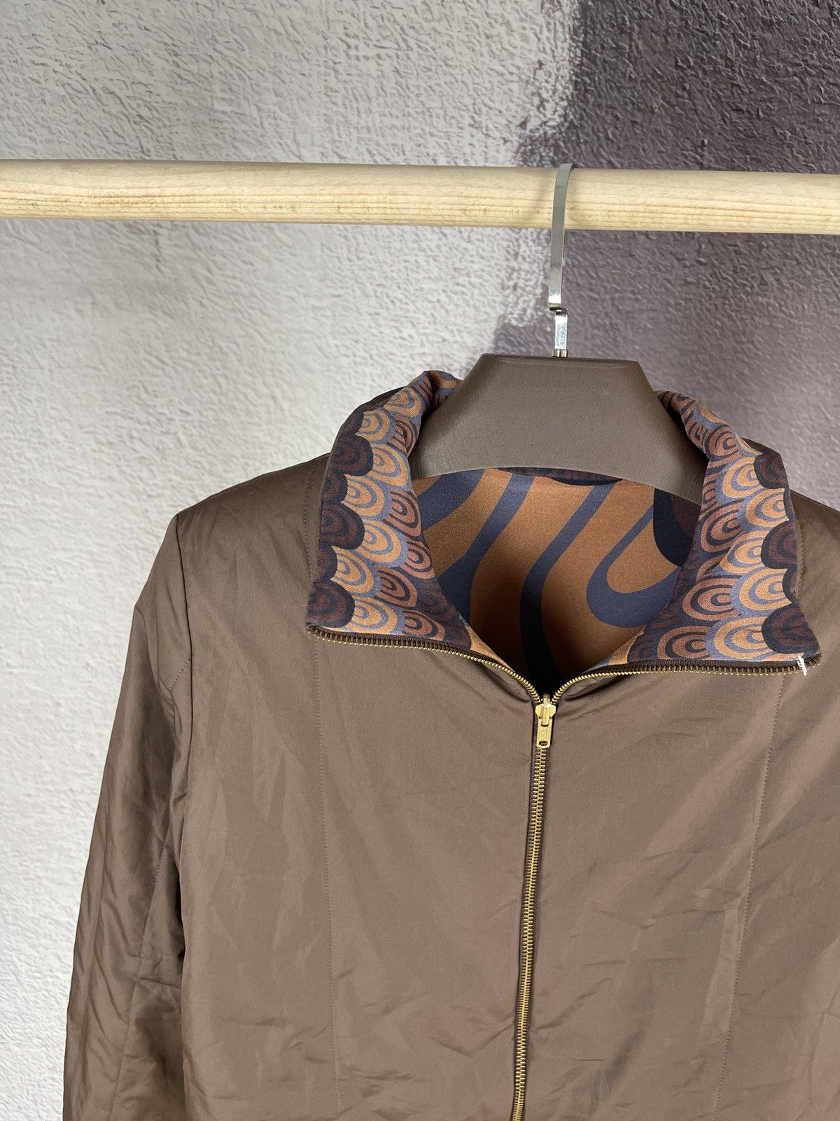 Roberta di Camerino 100% silk abstract reversible jacket