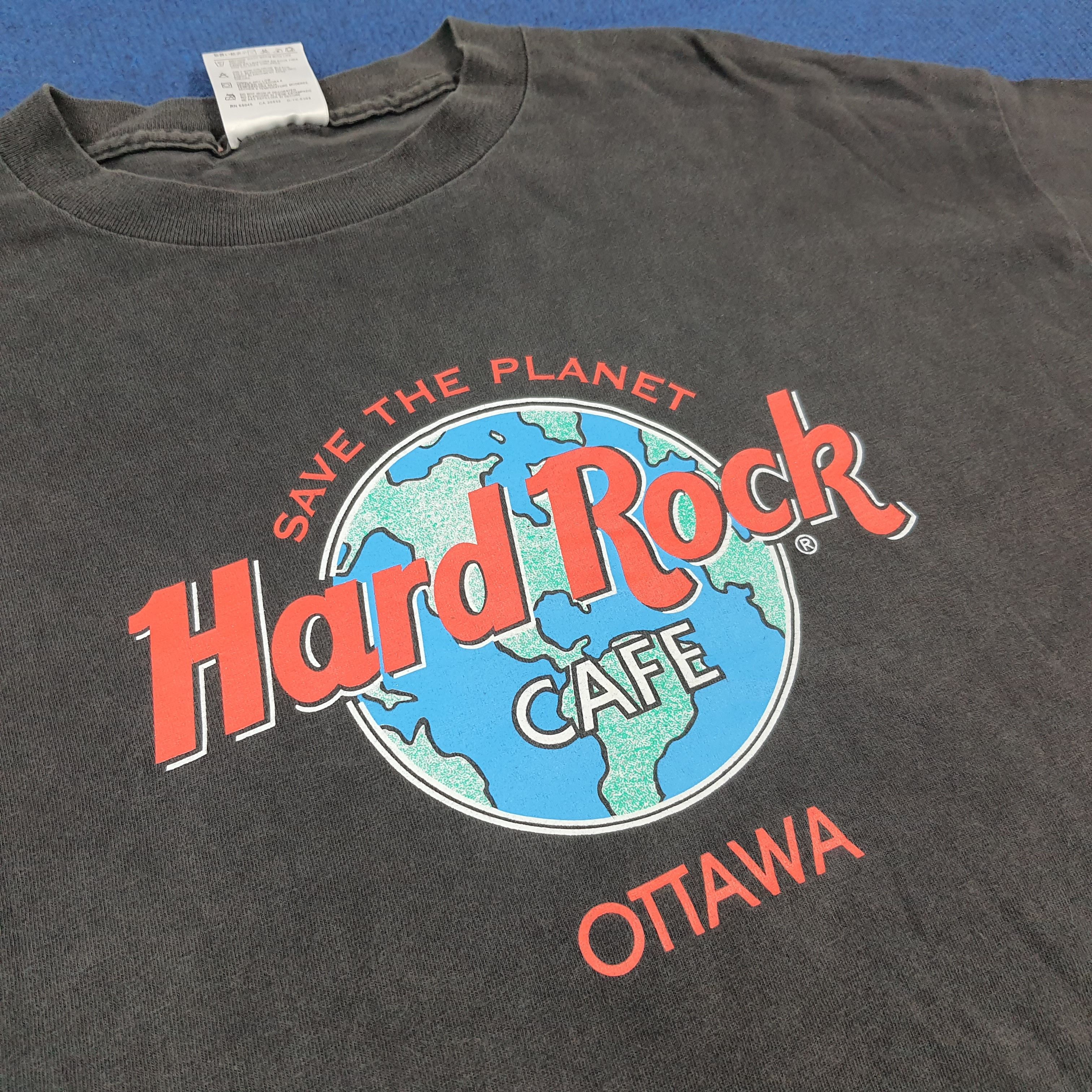 Tultex Vintage Tultex Hard Rock Cafe Ottawa Canada Tshirt C301N15 Size US XL / EU 56 / 4 - 2 Thumbnail