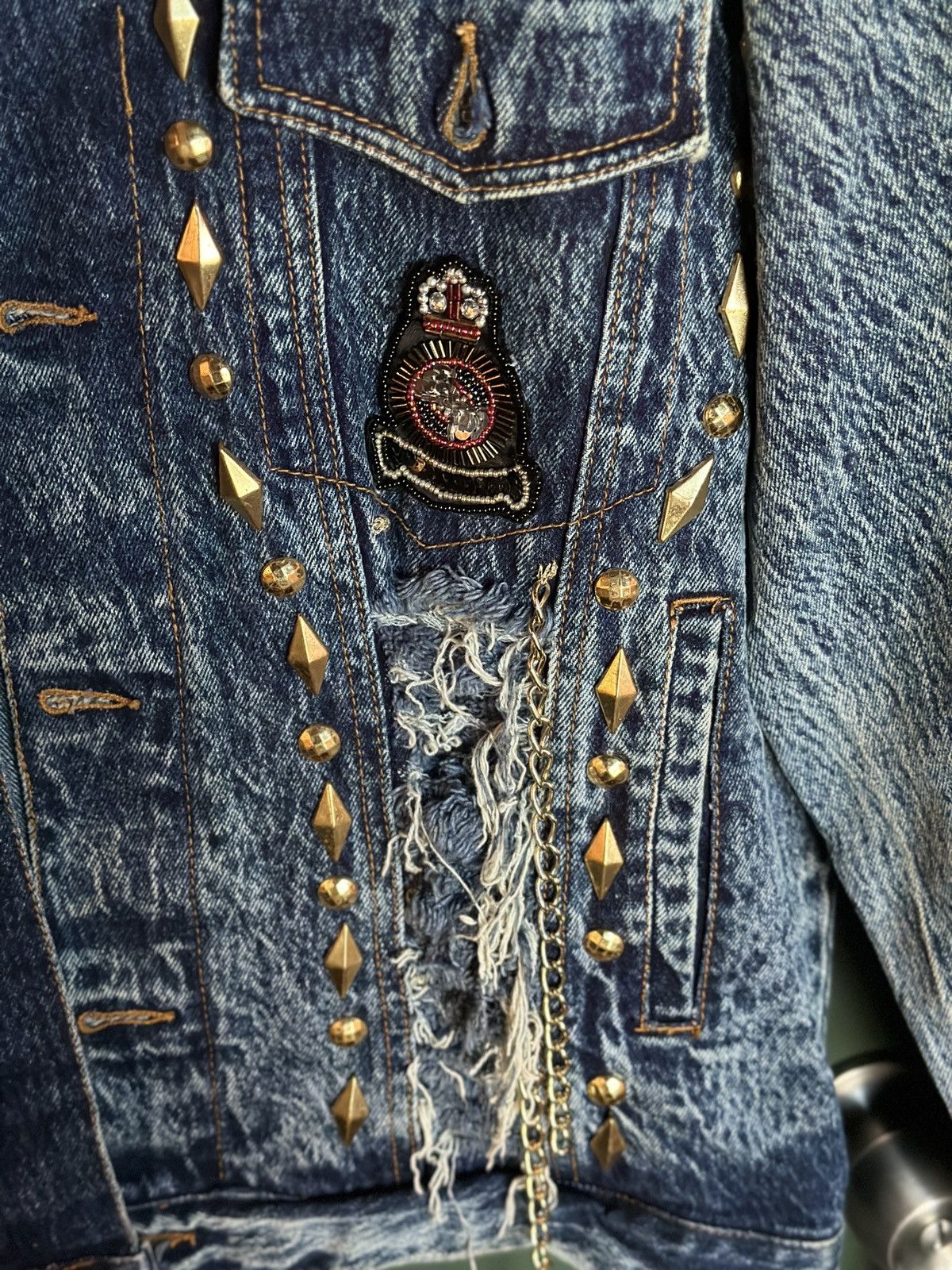 Other Custom Made Denim Jacket Beverly Hills Rolls Royce Studded Size US L / EU 52-54 / 3 - 5 Thumbnail