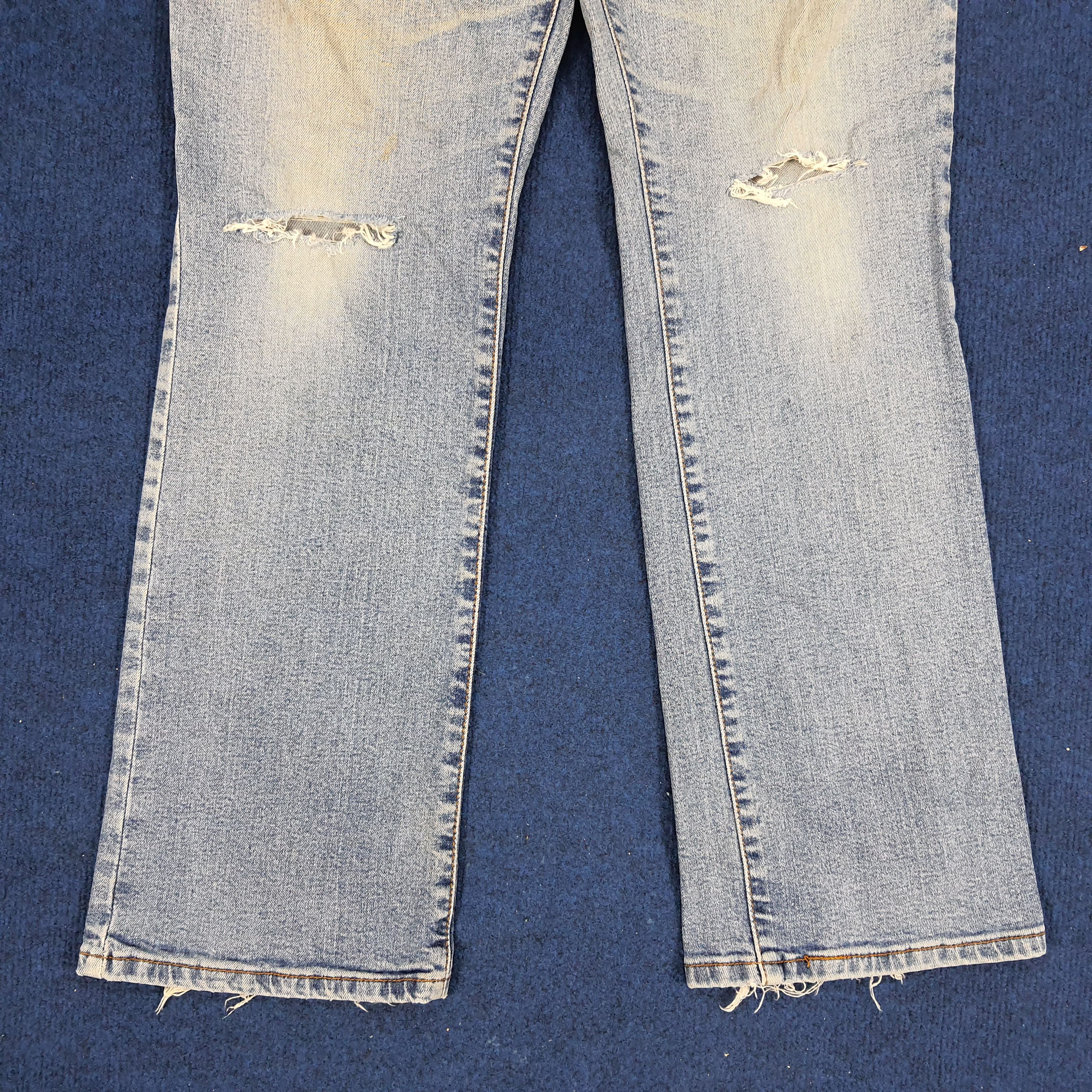 Levi's × Vintage Vintage Levi's 550 Relaxed Boot Cut Distressed Jeans Size US 30 / EU 46 - 6 Thumbnail