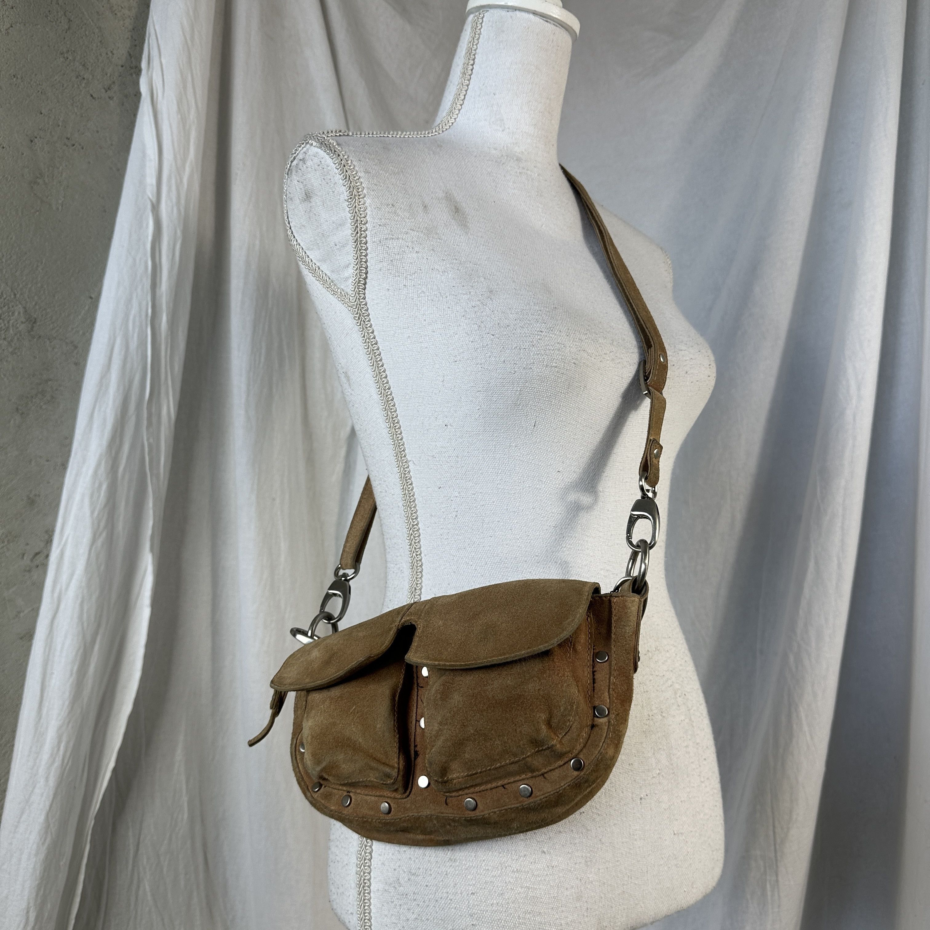 Vintage Vintage Leather Suede Grunge Opium 00S Bag Size ONE SIZE - 3 Thumbnail