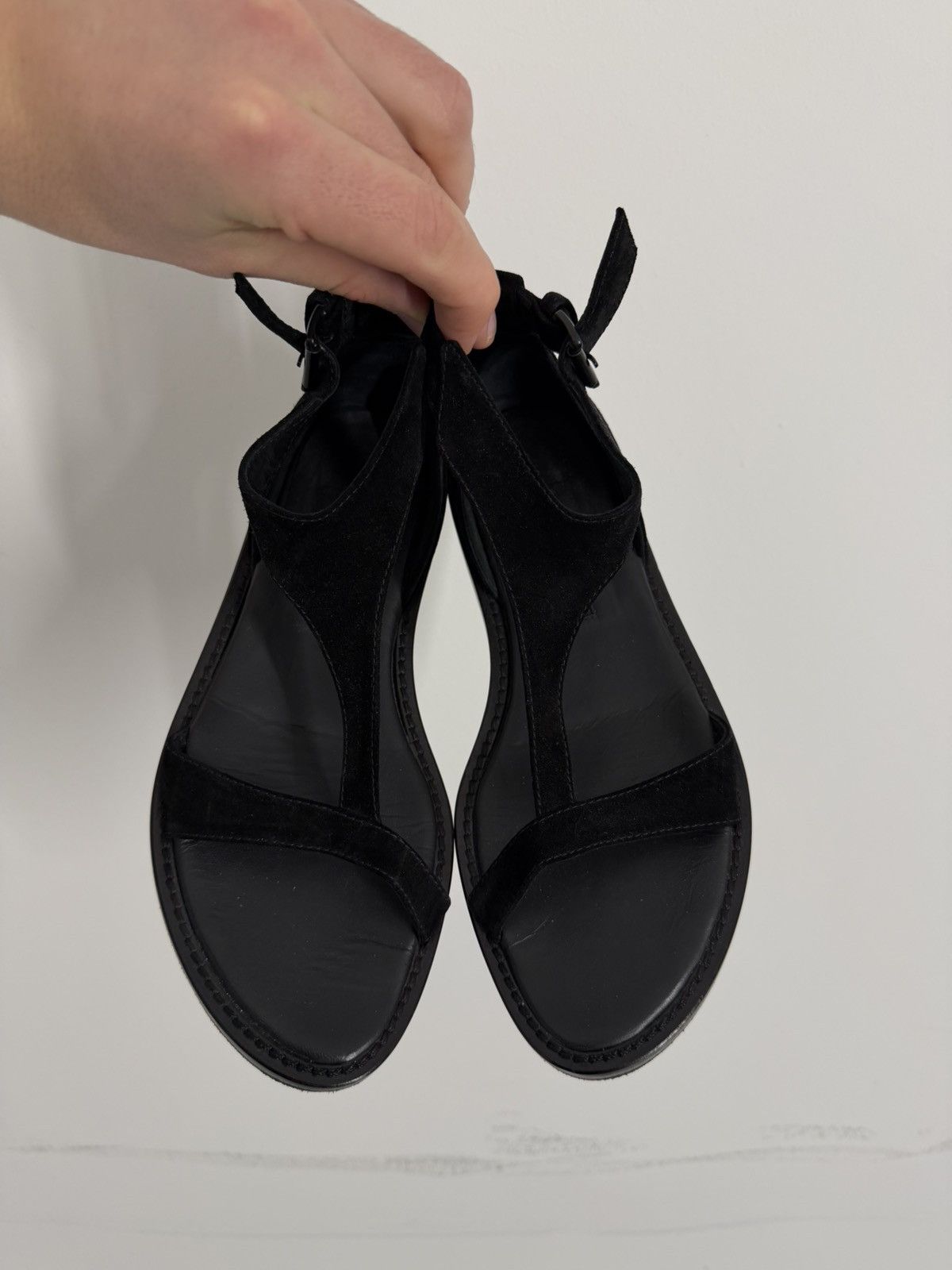 Ann Demeulemeester Ann Demeulemeester Velour Leather Sandals Size US 7 / IT 37 - 3 Thumbnail