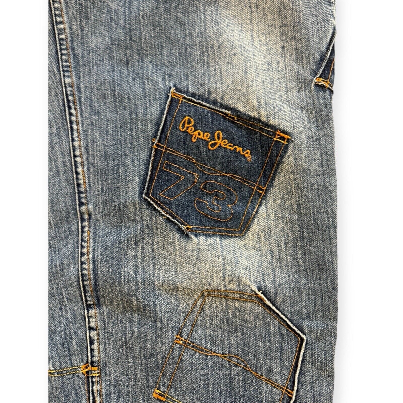 Pepe Jeans × Vintage UK 73 Blue London UK Denim Y2K Hip Hop Baggy 32x33 Wide Leg Size US 32 / EU 48 - 3 Thumbnail