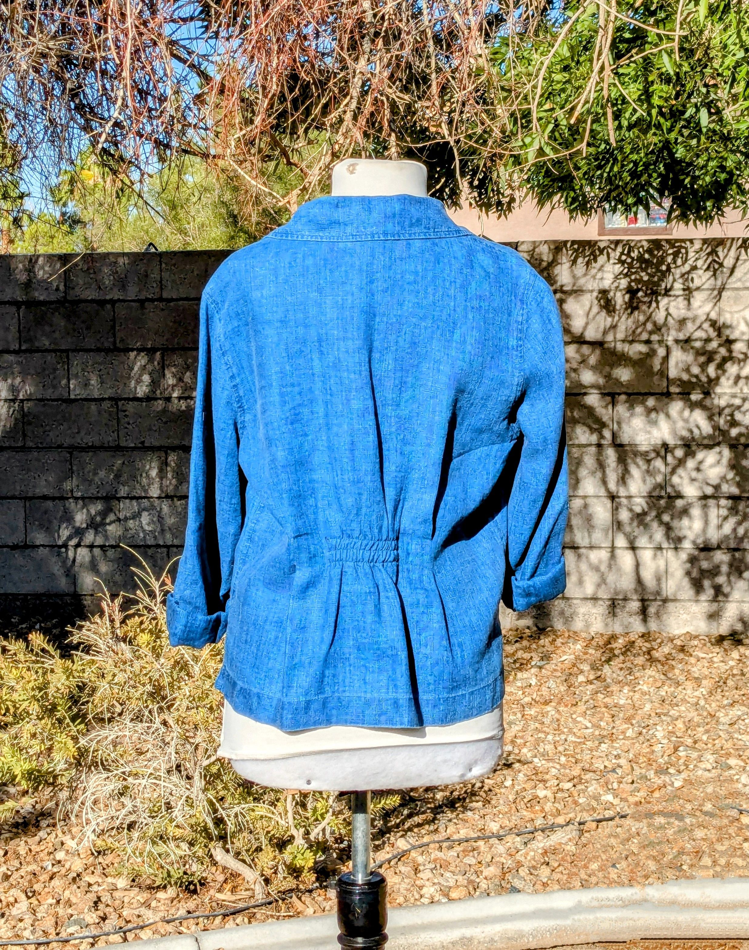 Jones New York Jones New York Sport Linen Button w/Pockets Jacket Shirt EUC Size S / US 4 / IT 40 - 4 Thumbnail