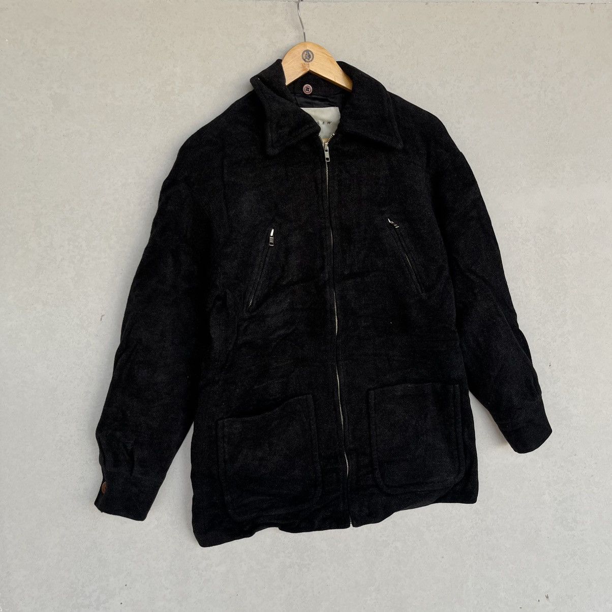 Other Vintage Jigsaw Black Suede Jacket With Zip Pockets Size L Size US L / EU 52-54 / 3 - 3 Thumbnail