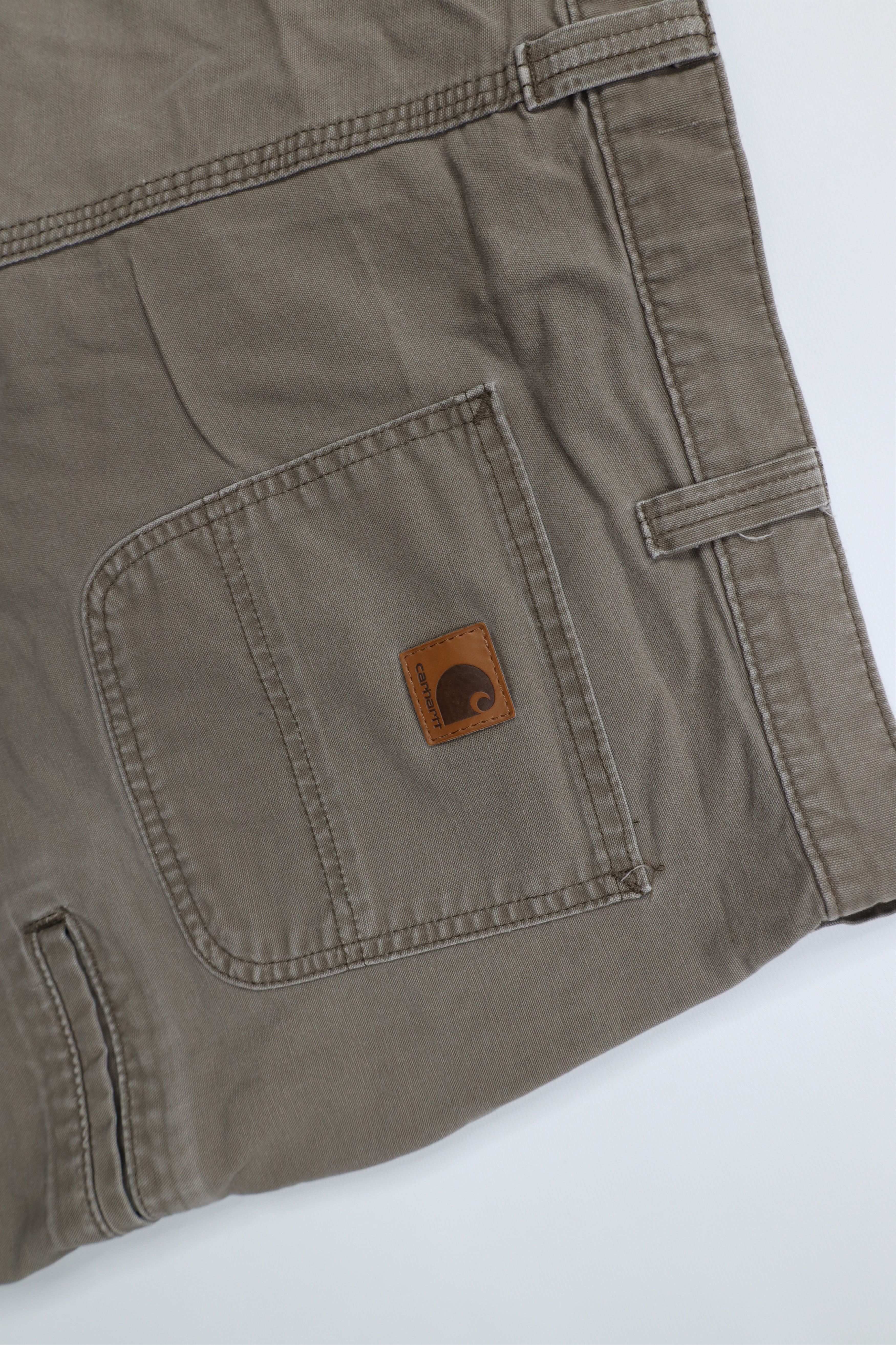 Carhartt Vintage Y2K Carhartt Above Knee Dungaree Shorts Light Brown Size US 40 / EU 56 - 15 Thumbnail