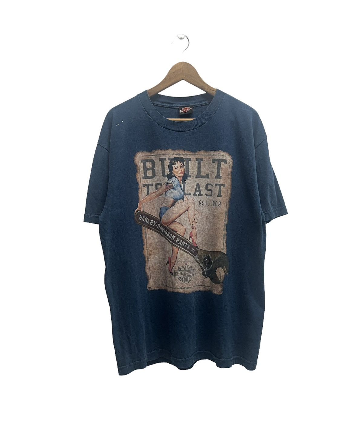 image of Harley Davidson Shirt in Blue, Men's (Size Large)