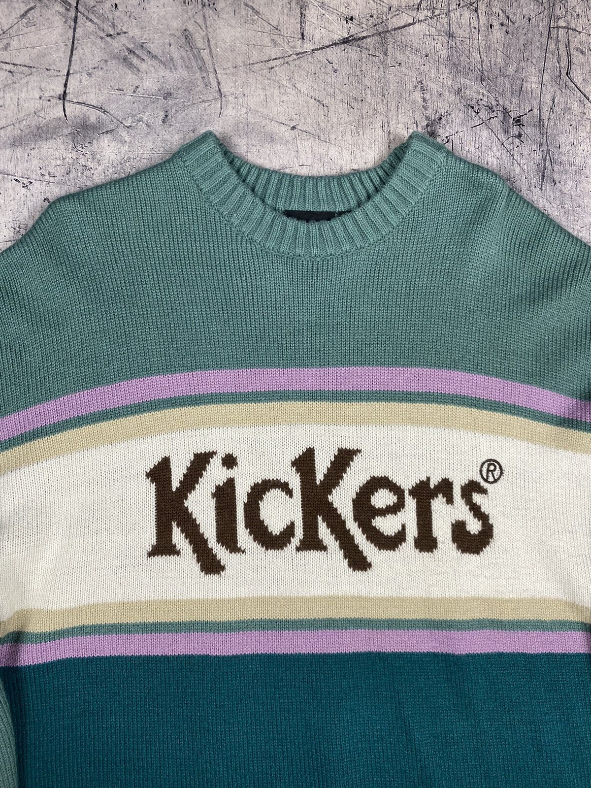 Kickers Vintage 90s Kickers rare streetwear style knitted sweater Size US XS / EU 42 / 0 - 6 Thumbnail