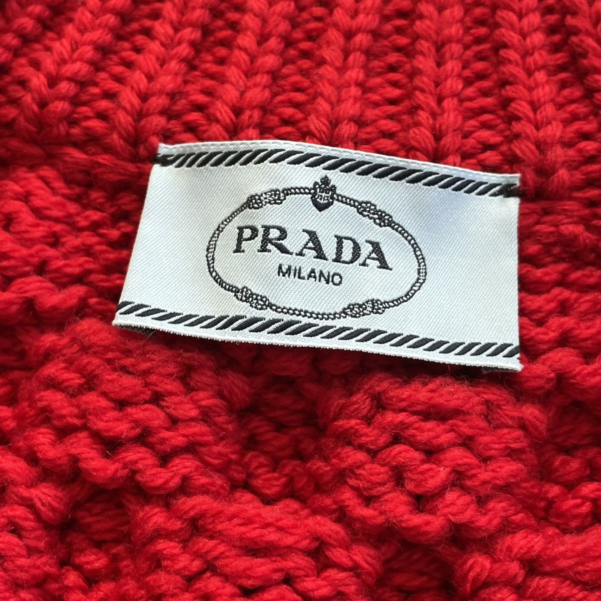 Prada Prada Crystal Embellished Wool Knit Sweater Red Limited Size S / US 4 / IT 40 - 15 Thumbnail