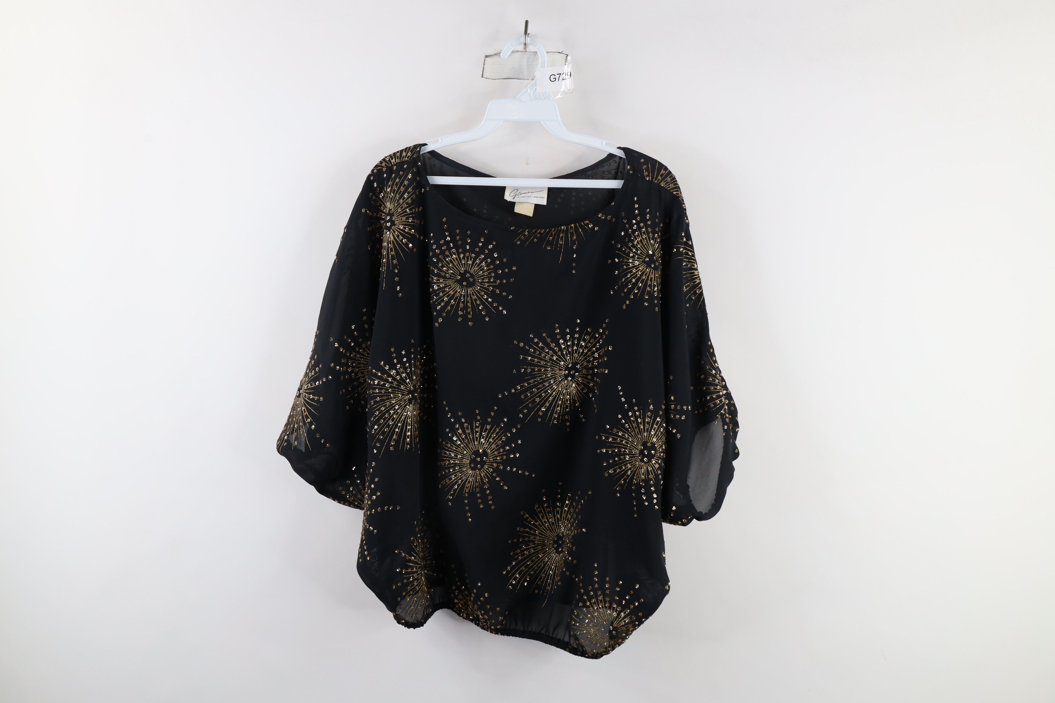 Vintage Vintage 90s Streetwear Sunburst Dolman Sleeve Cuff Hem Shirt Size XL / US 12-14 / IT 48-50 - 1 Thumbnail