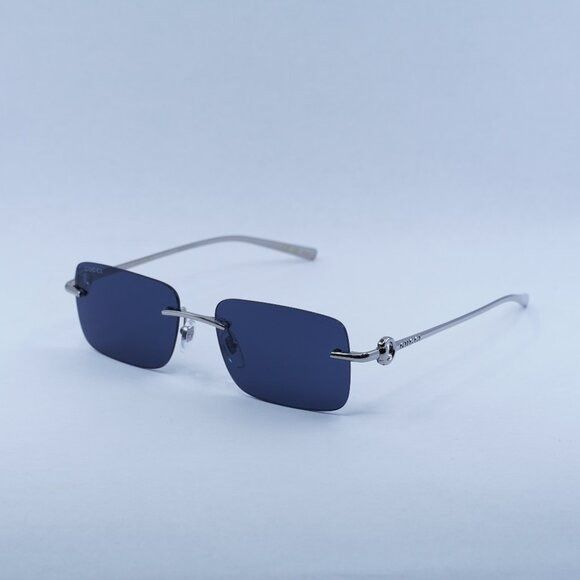 Gucci 🕶️ New Gucci GG1703S 003 Sunglasses - Silver Frame, Blue Size ONE SIZE - 1 Thumbnail